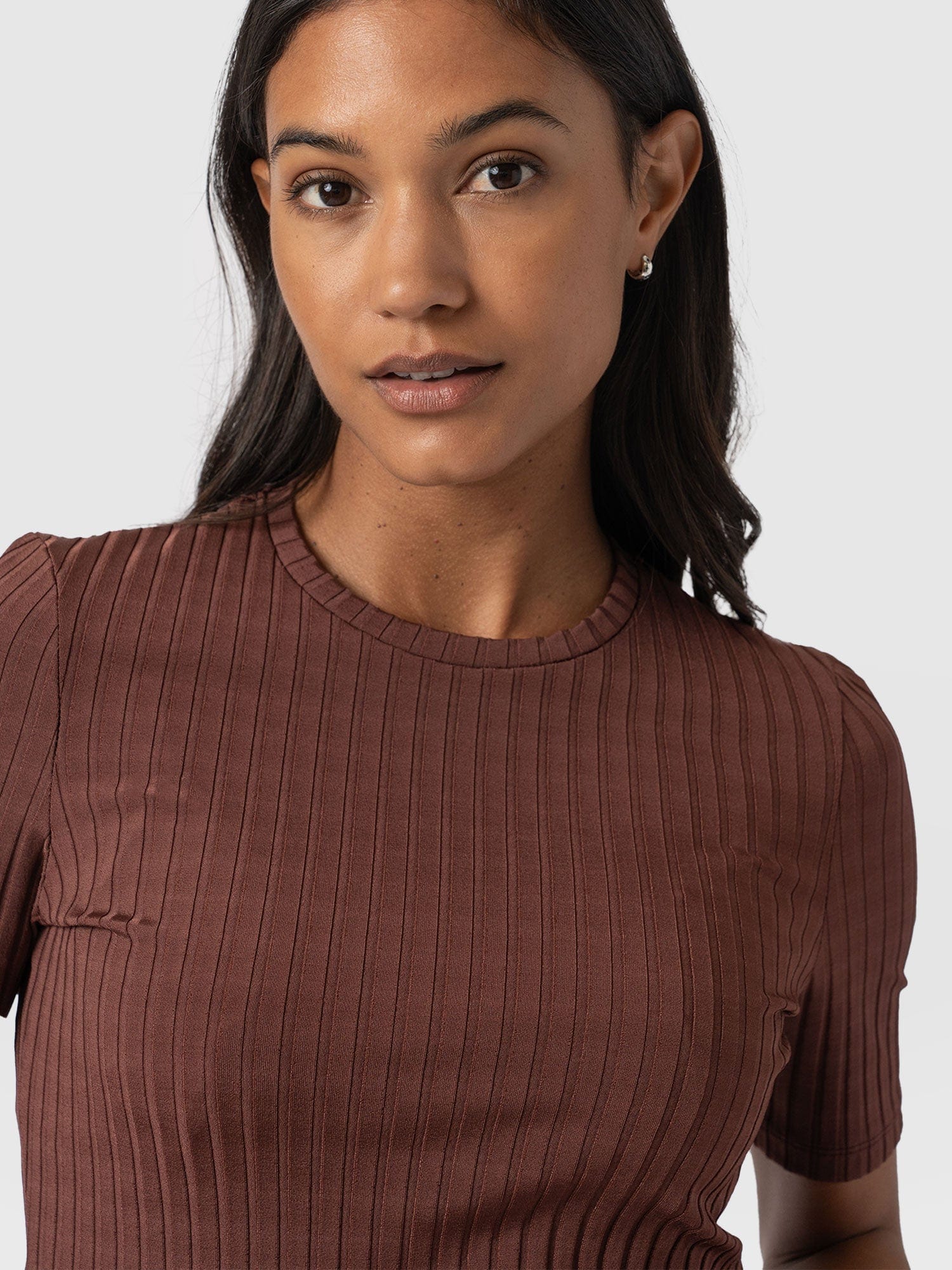 Adaline Tee - Maroon Rib - Image 4