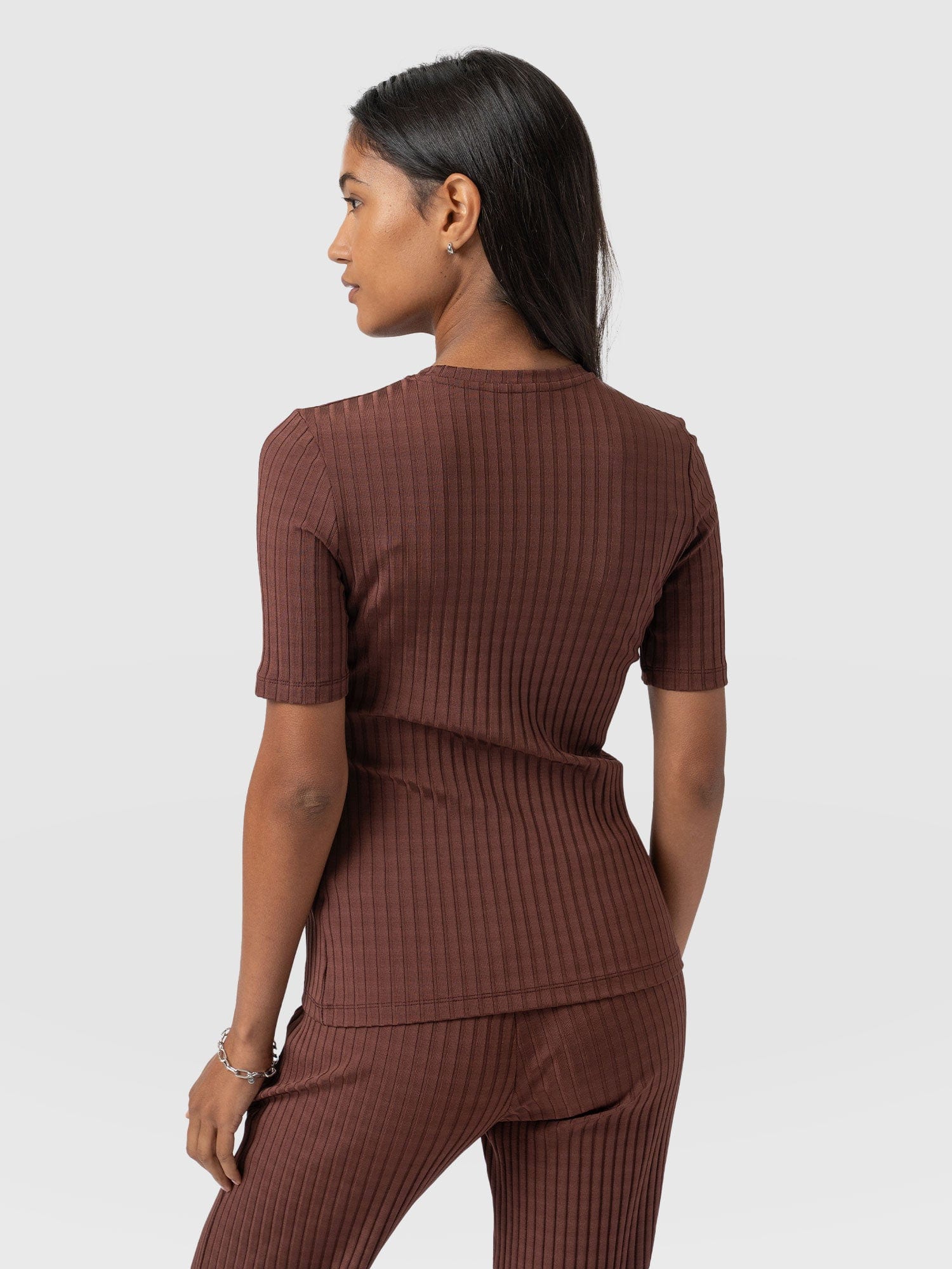Adaline Tee - Maroon Rib - Image 6
