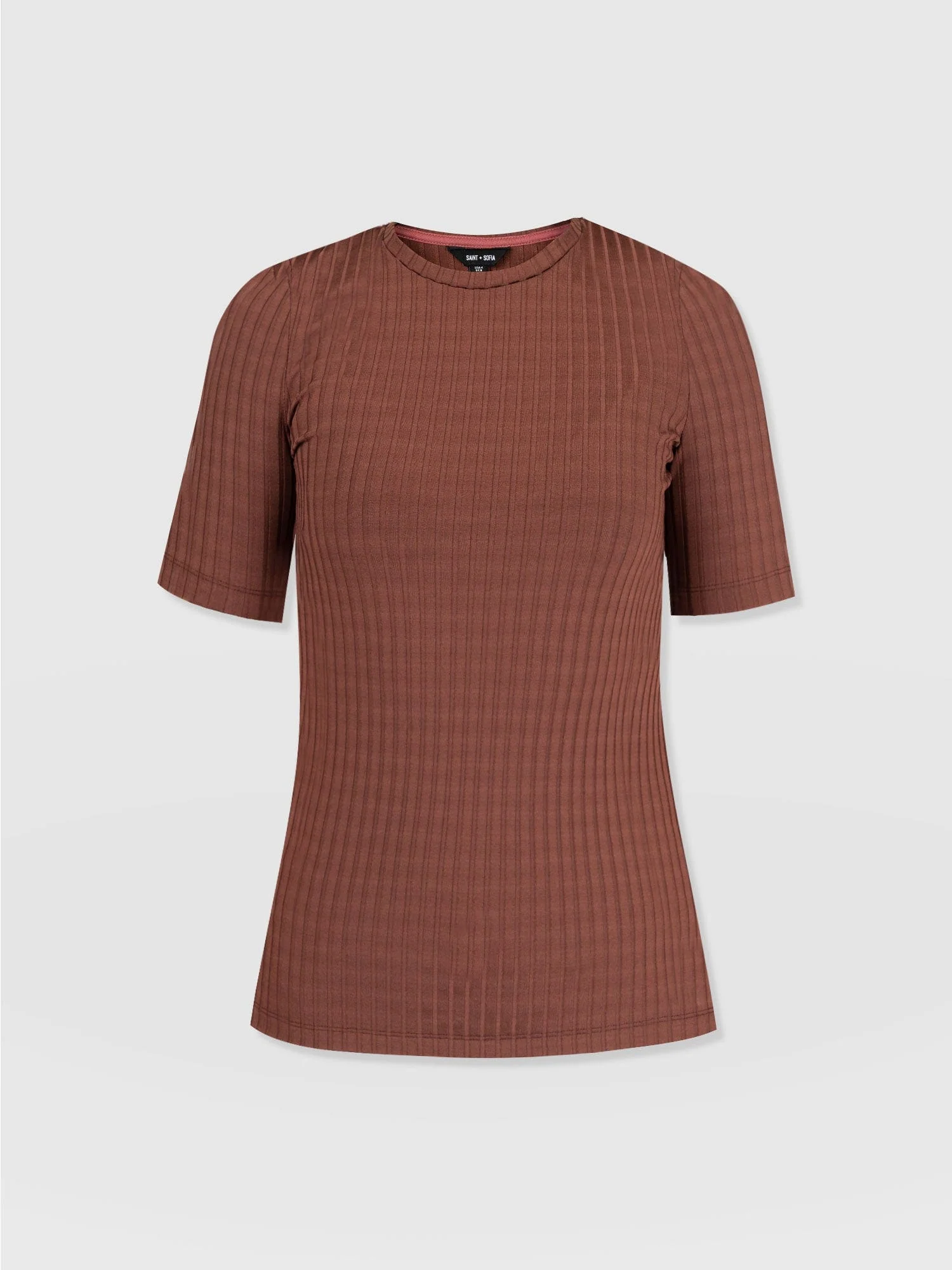 Adaline Tee - Maroon Rib - Image 7