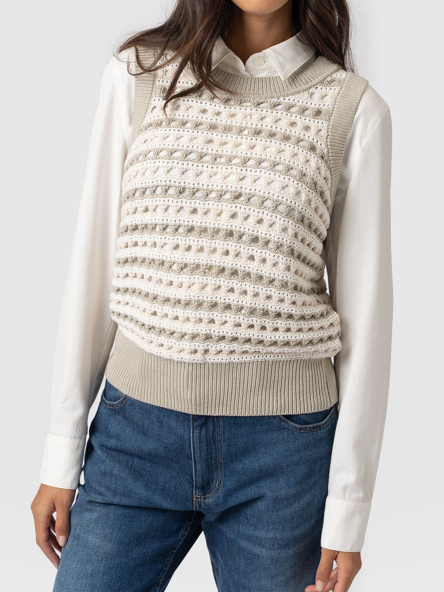 Adler Sleeveless Knit - Beige - Image 3