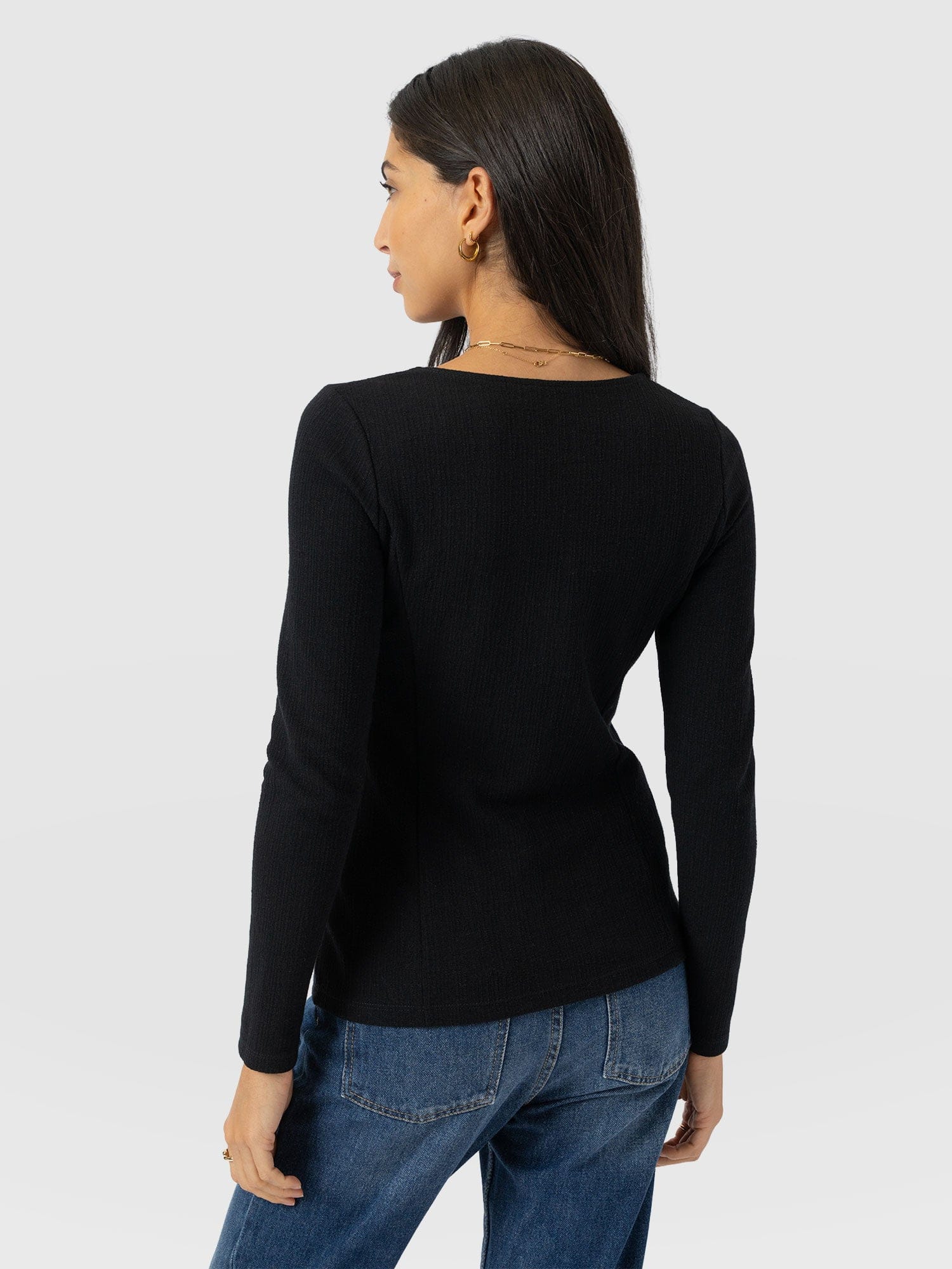 Akia Long Sleeve Tee - Black - Image 6