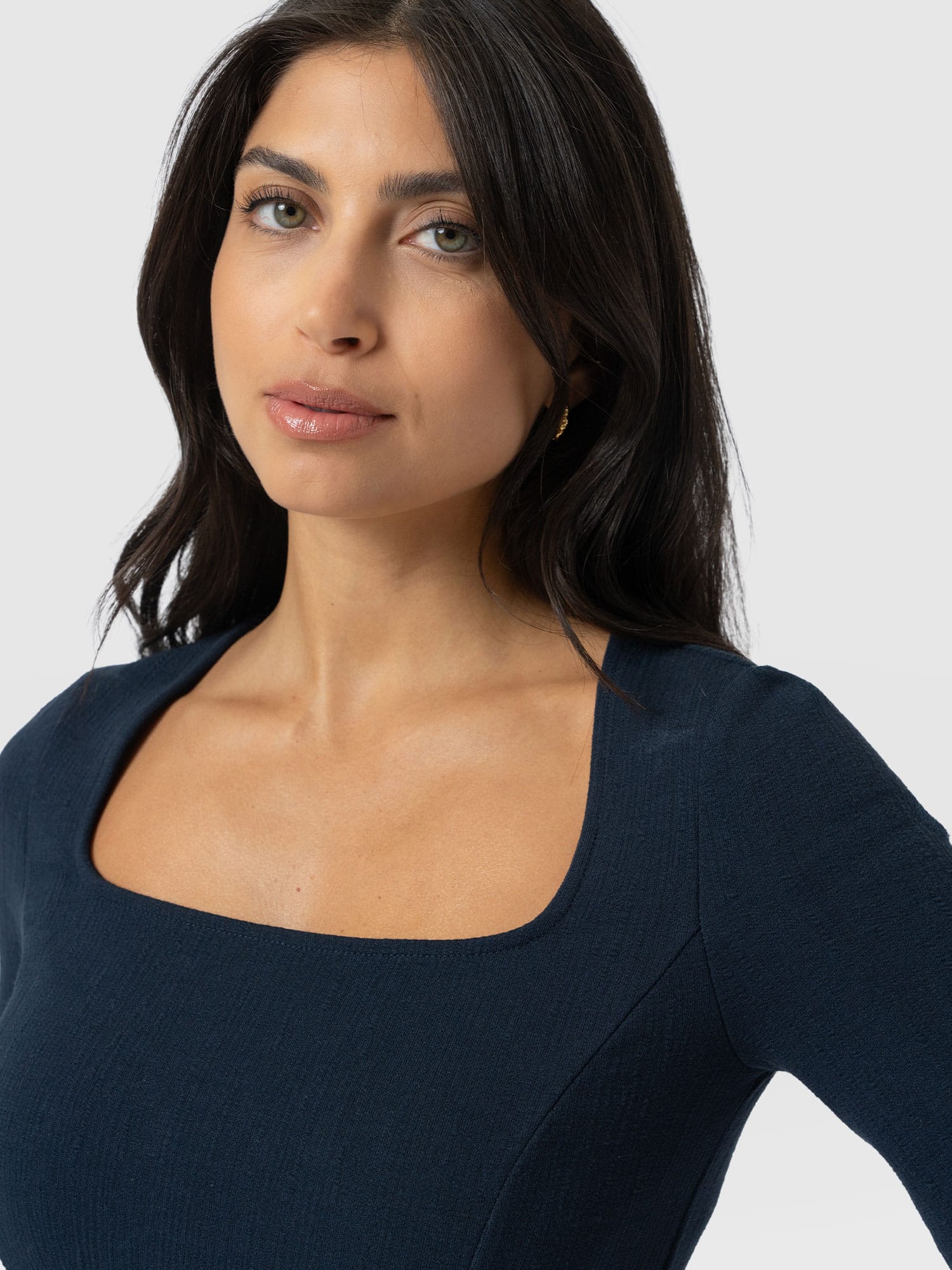 Akia Short Sleeve Tee - Navy Textured - Image 5