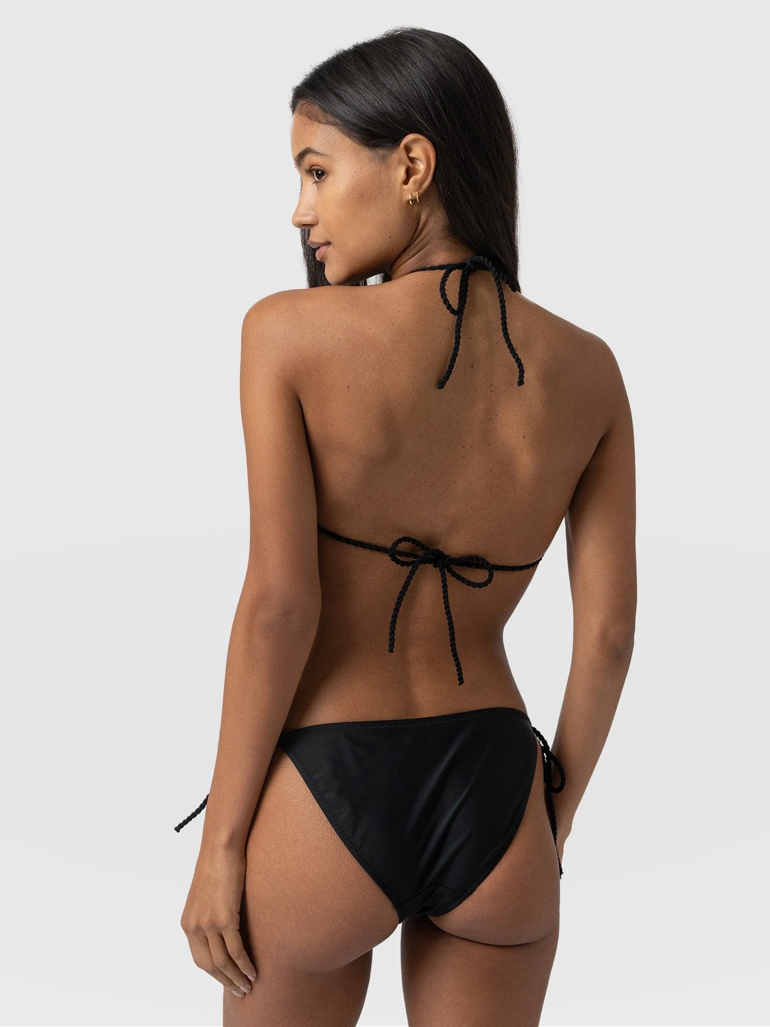 Alba Tie Side Bikini Bottom - Black - Image 5