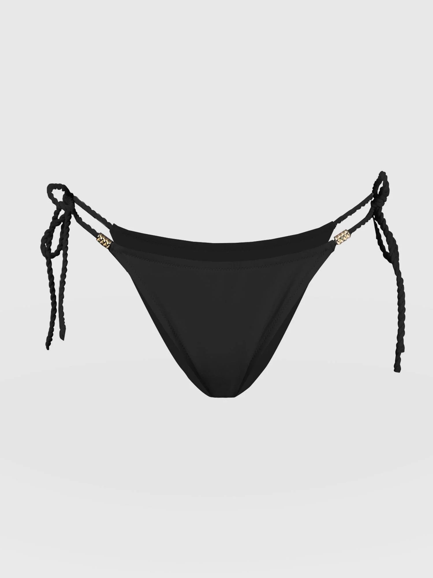 Alba Tie Side Bikini Bottom - Black - Image 7