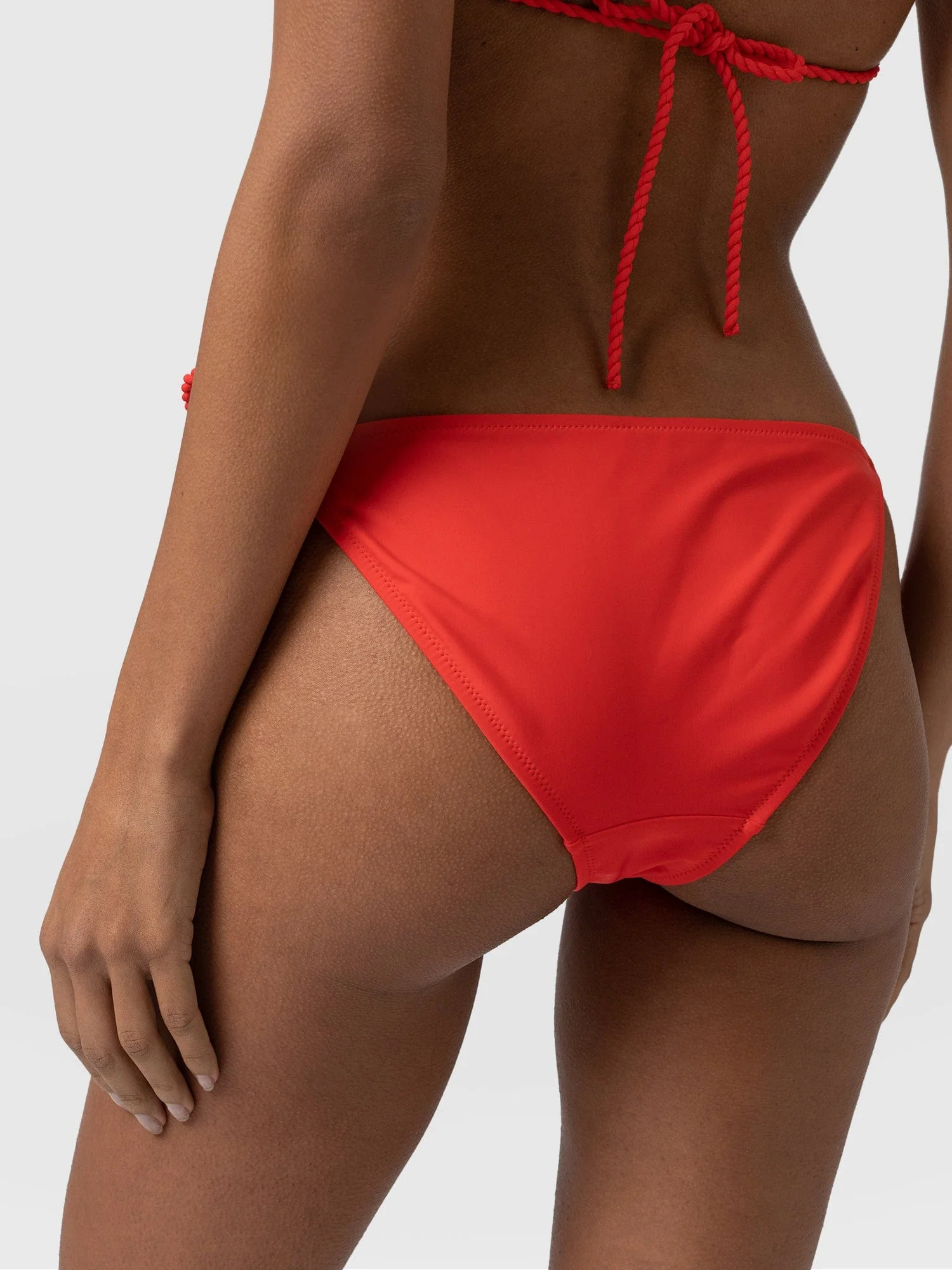 Alba Tie Side Bikini Bottom - Red - Image 6