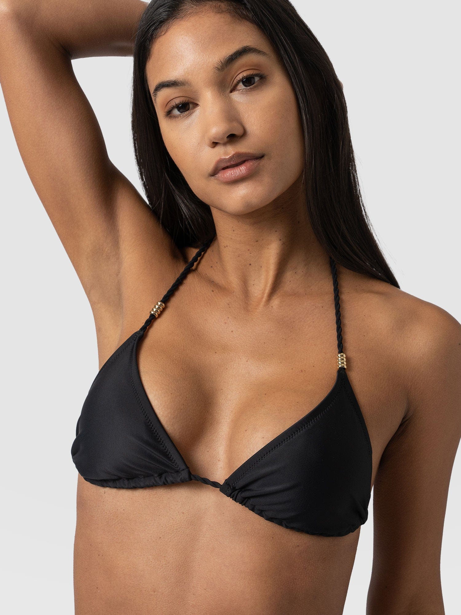 Alba Triangle Bikini Top - Black - Image 3
