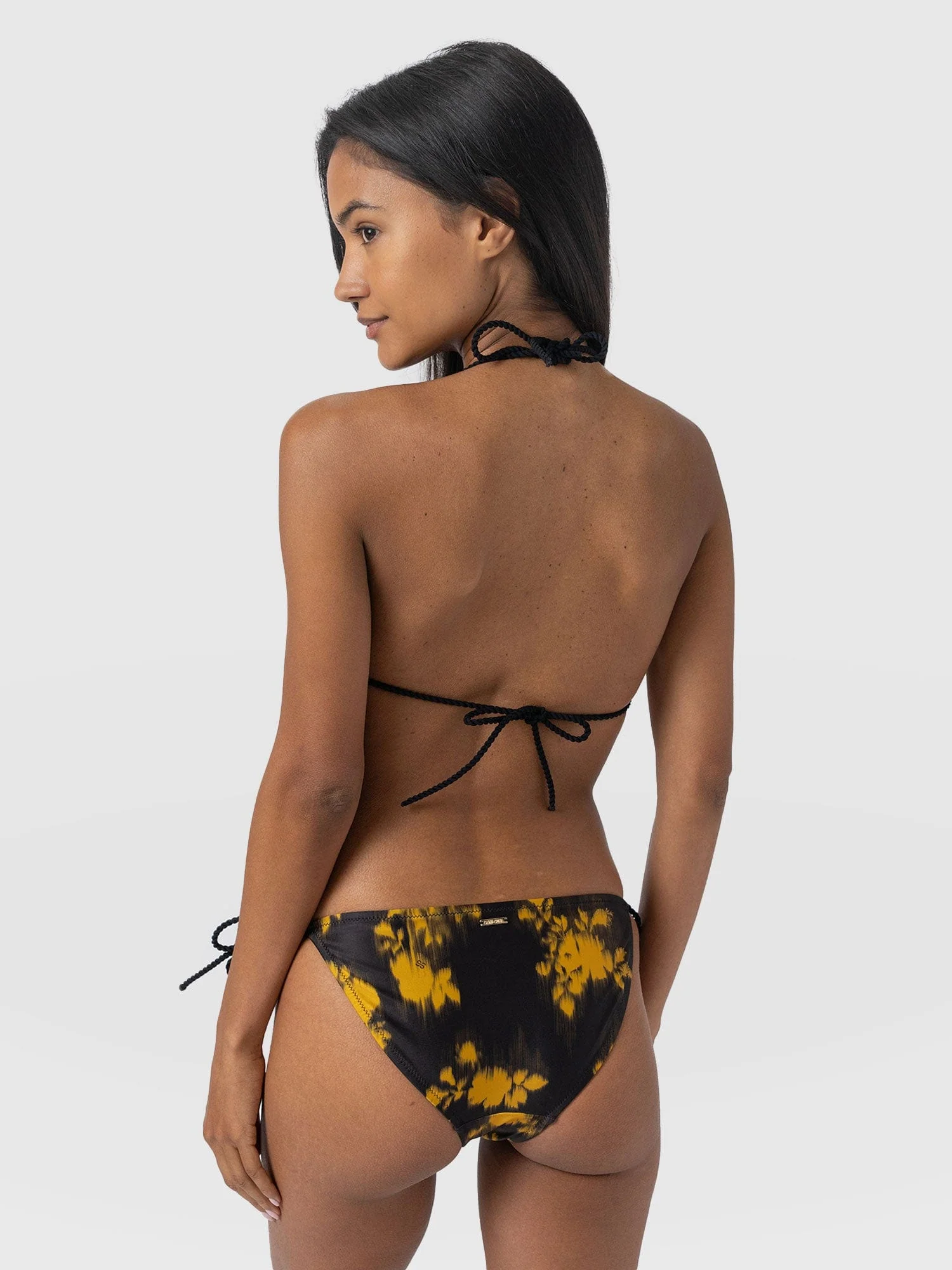 Alba Triangle Bikini Top - Yellow Fade Floral - Image 5