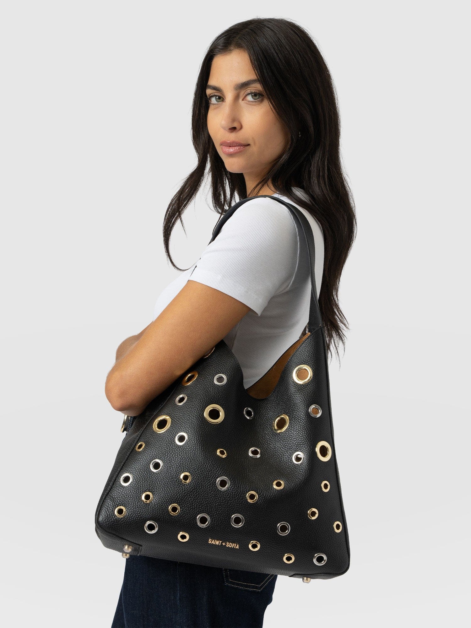 Allana Eyelet Bag - Black - Image 6