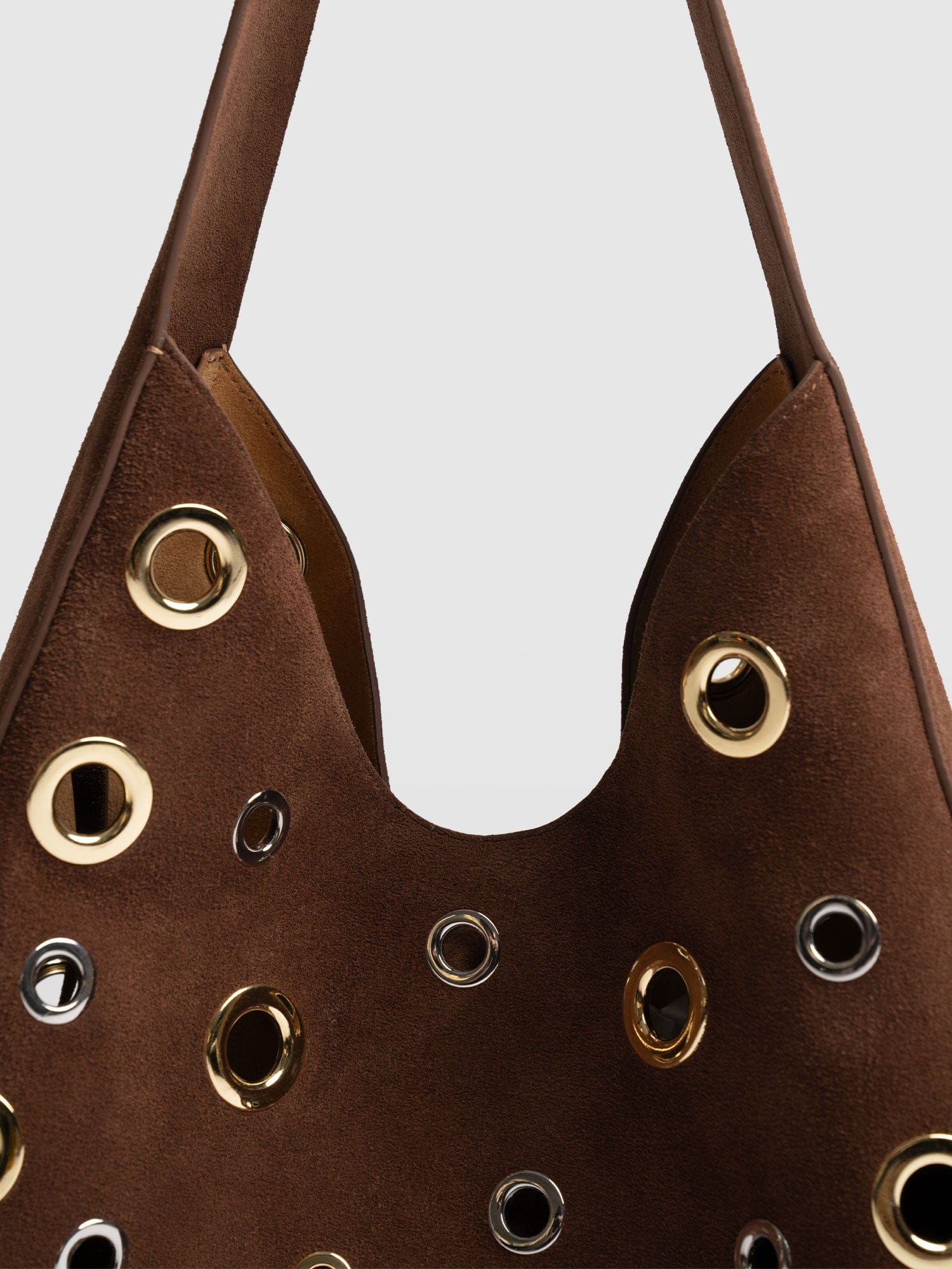 Allana Eyelet Bag - Coffee Suede - Image 4