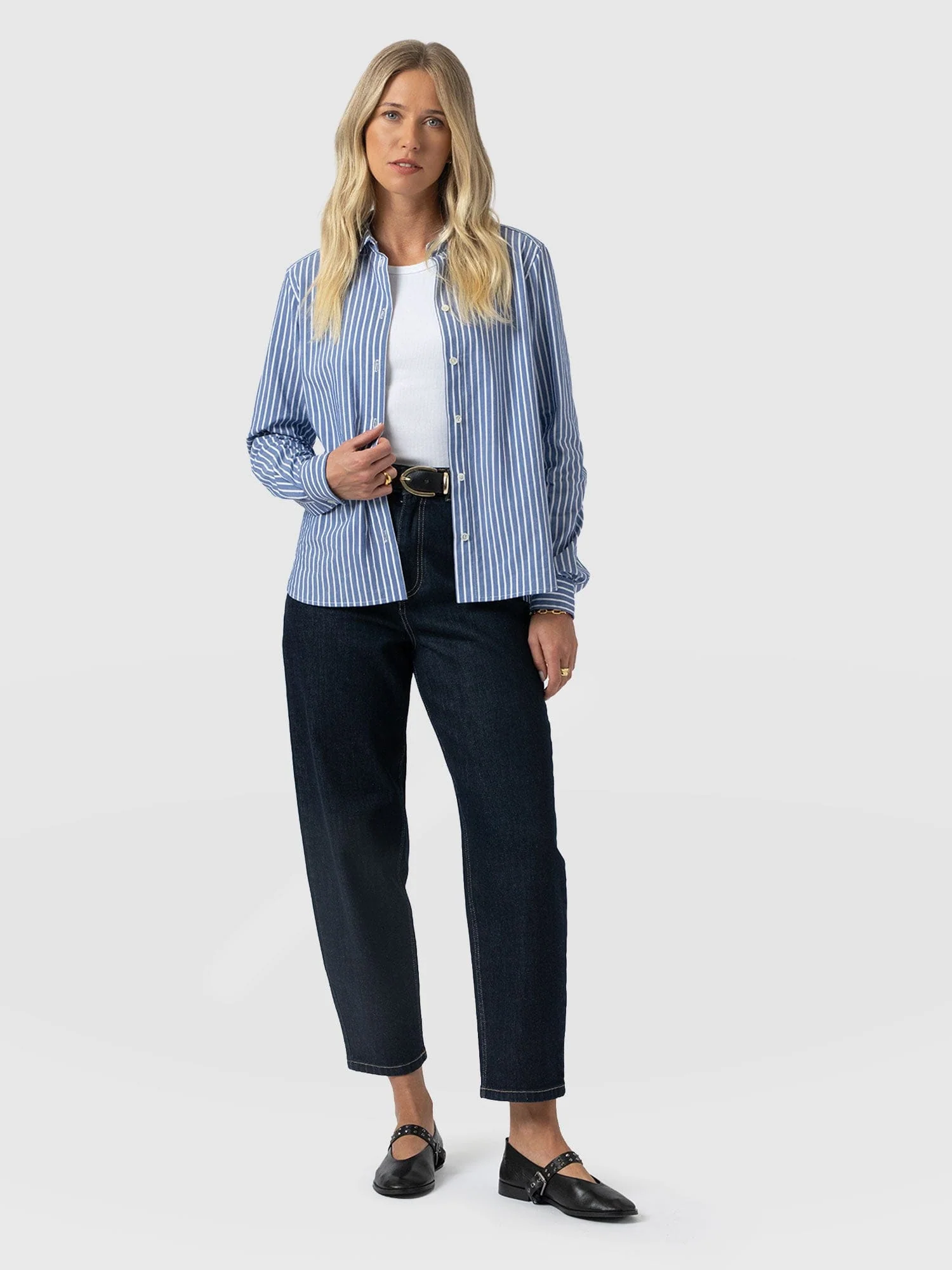 Anneliese Shirt - Blue Stripe - Image 4