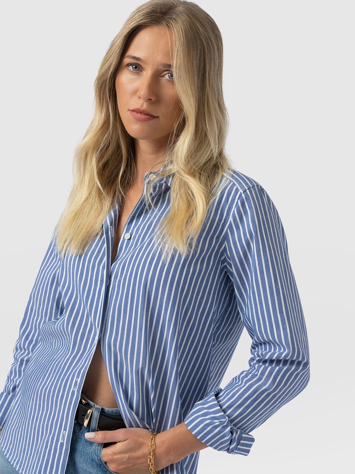 Anneliese Shirt - Blue Stripe - Image 6
