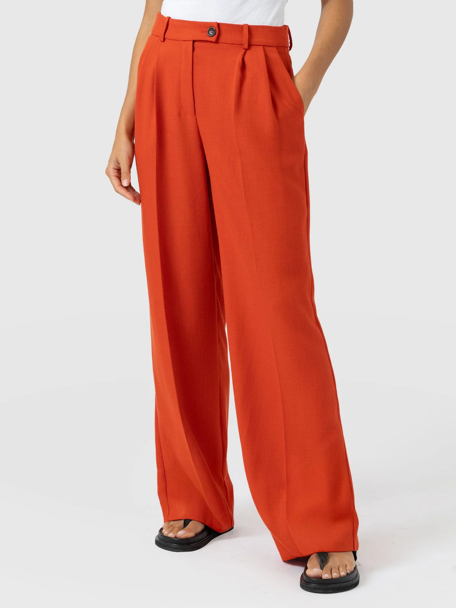 Argent Wide Leg Pant - Burnt Orange - Image 3