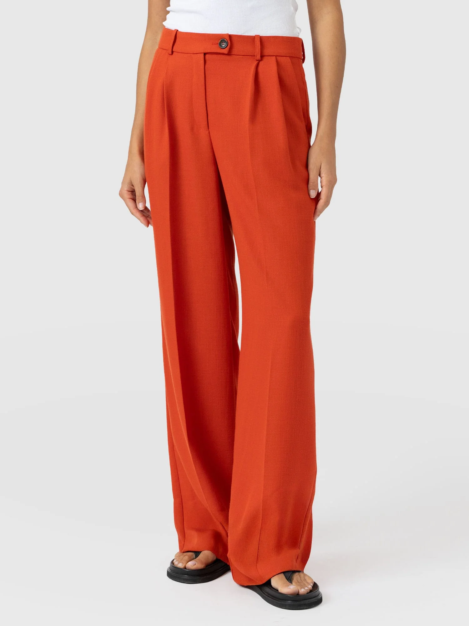 Argent Wide Leg Pant - Burnt Orange - Image 4