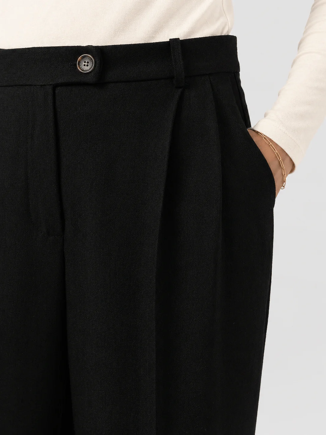 Argent Wide Leg Pant - Black - Image 3