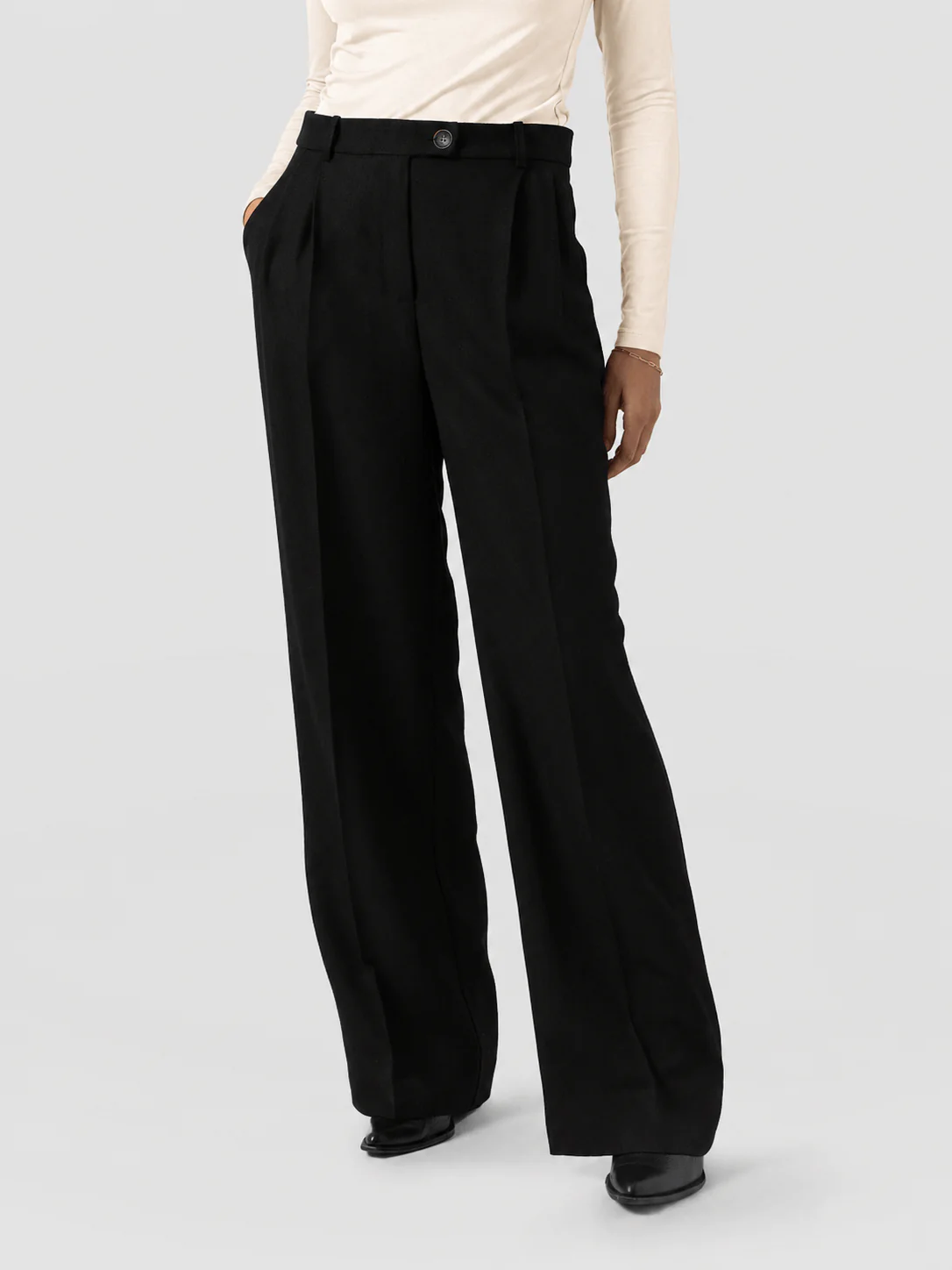 Argent Wide Leg Pant - Black - Image 4