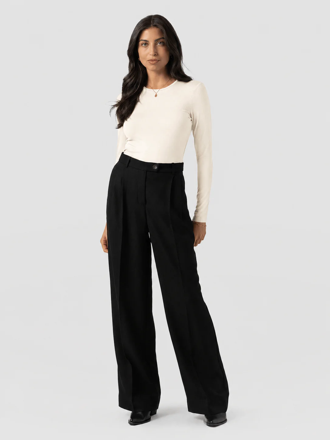 Argent Wide Leg Pant - Black - Image 5
