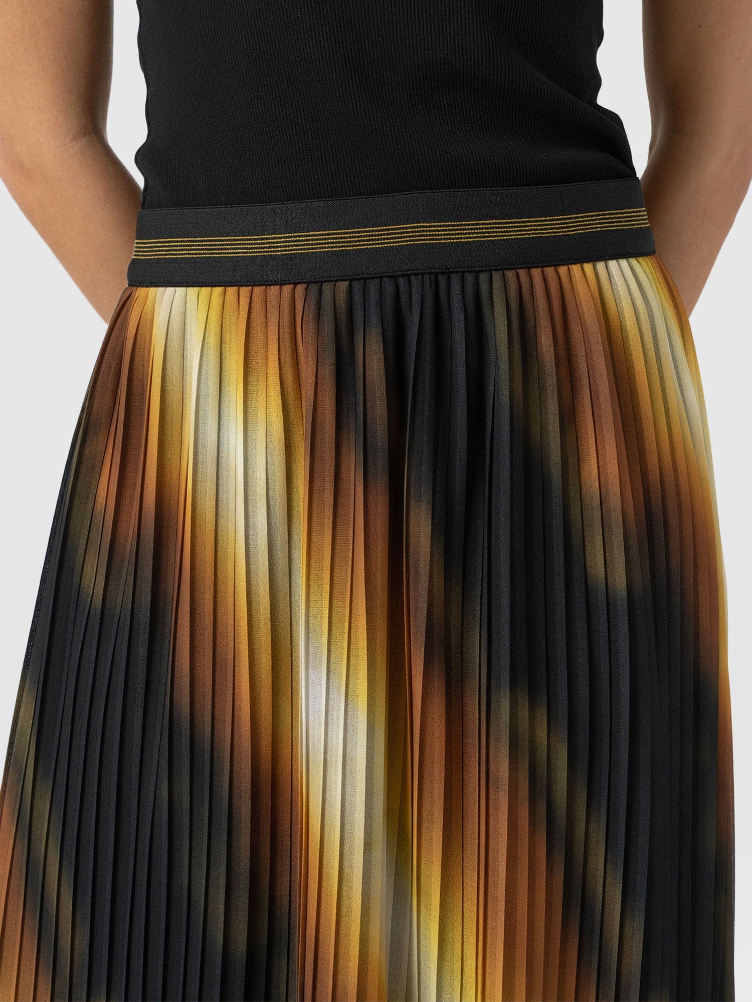 Aria Pleated Skirt - Yellow Gradient - Image 5