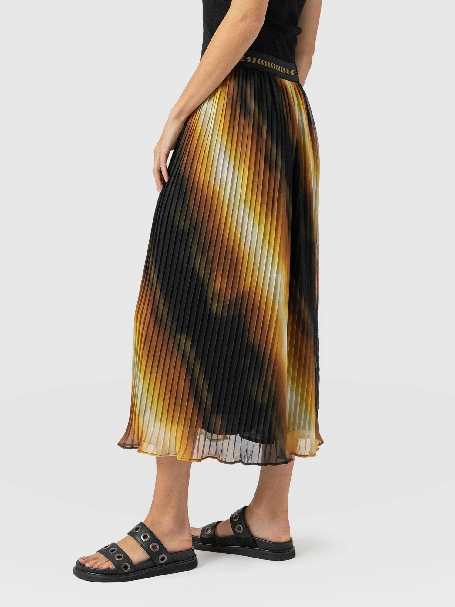 Aria Pleated Skirt - Yellow Gradient - Image 6