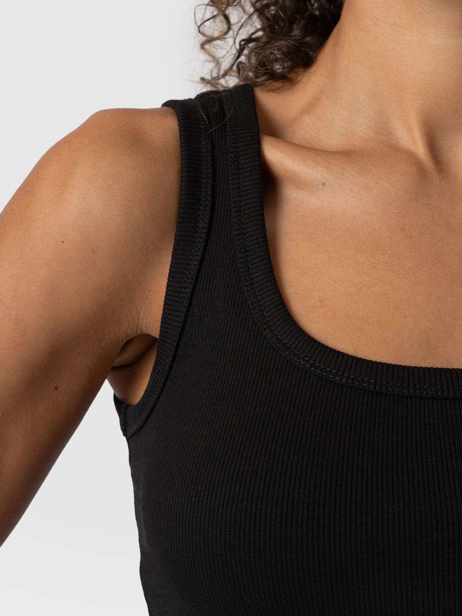 Asher Scoop Neck Vest - Black - Image 5