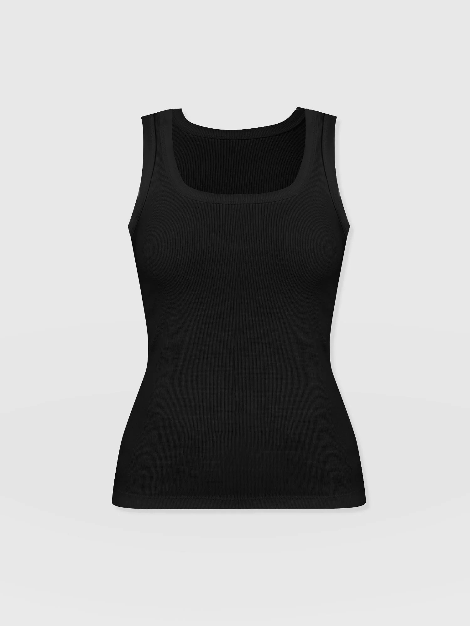 Asher Scoop Neck Vest - Black - Image 7