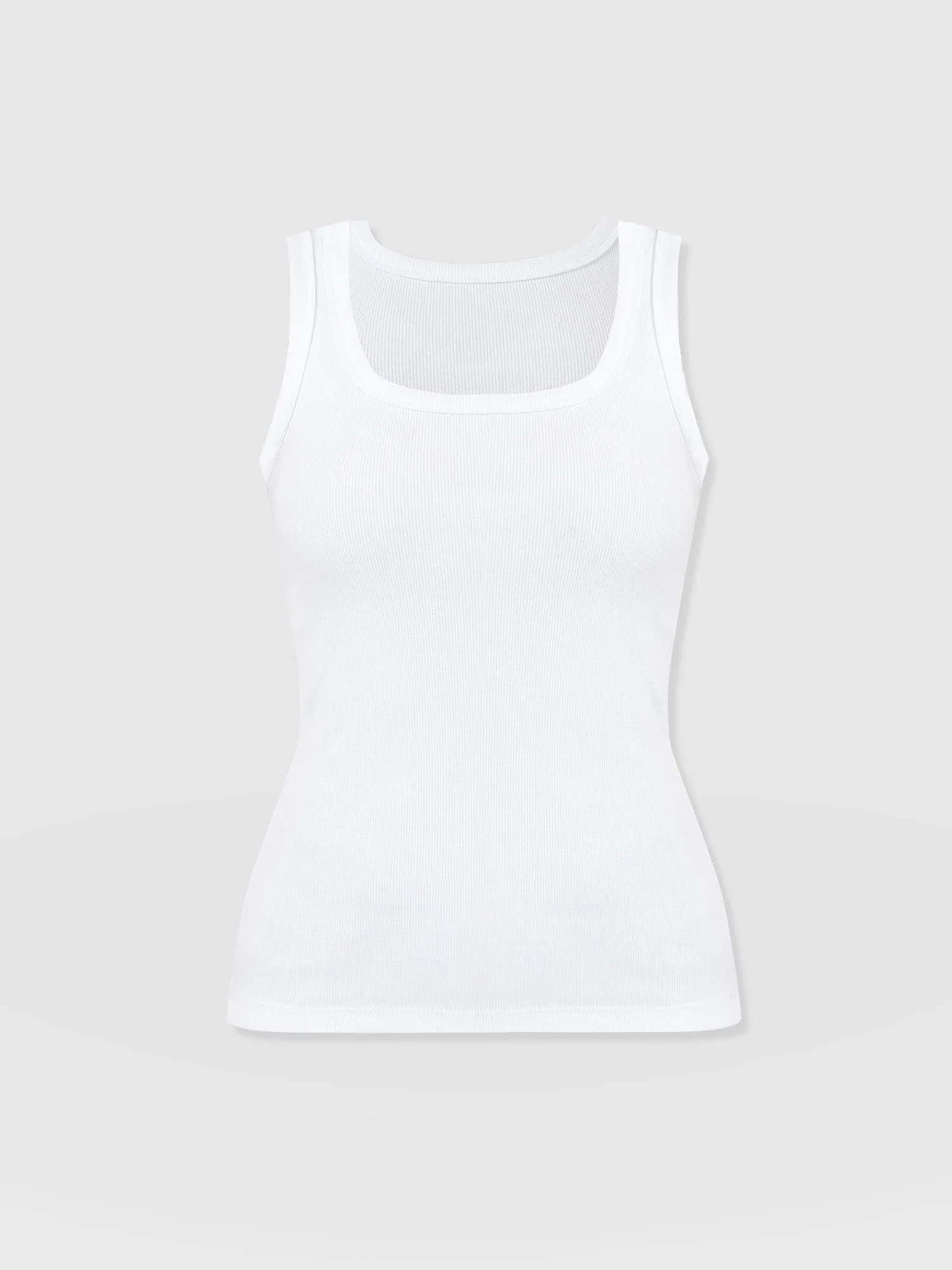 Asher Scoop Neck Vest - White - Image 7