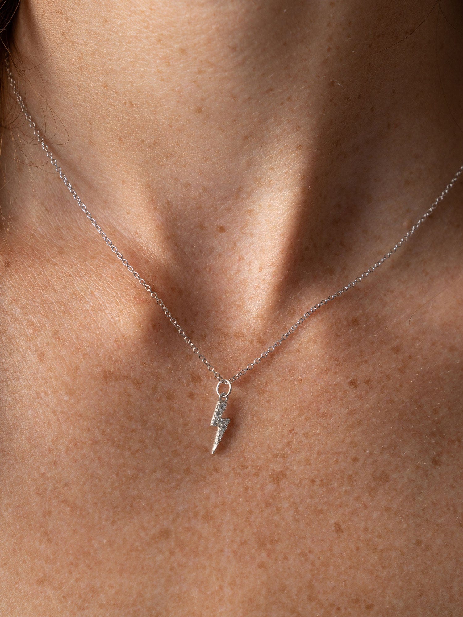 Astral Lightning Charm Necklace - Silver - Image 4