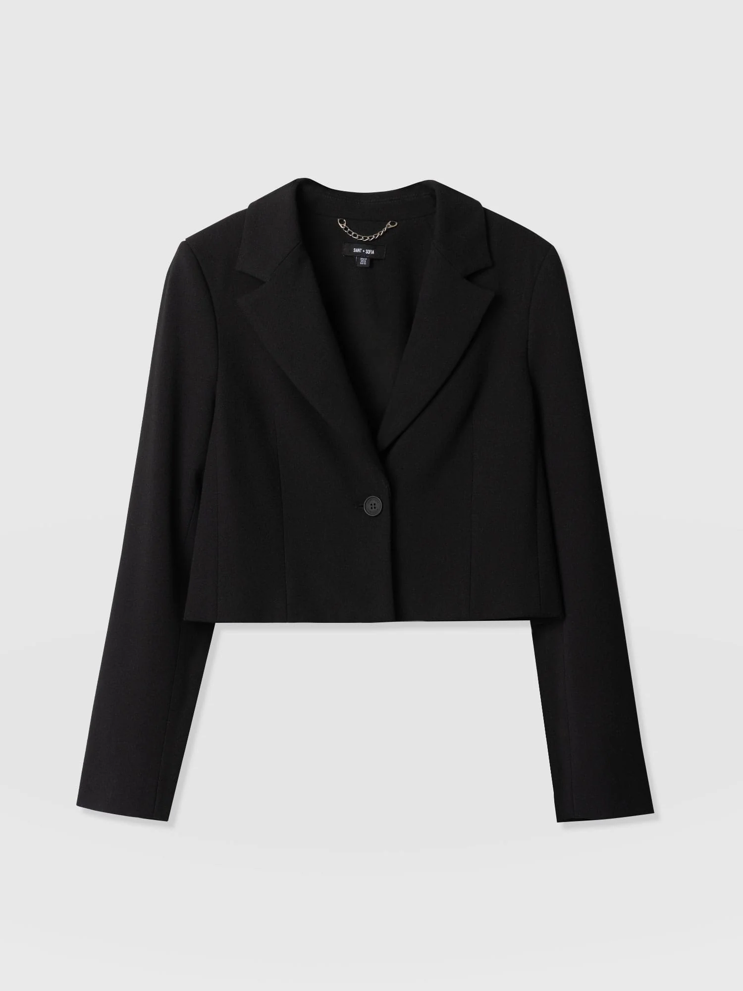 Astrid Cropped Blazer - Black - Image 7