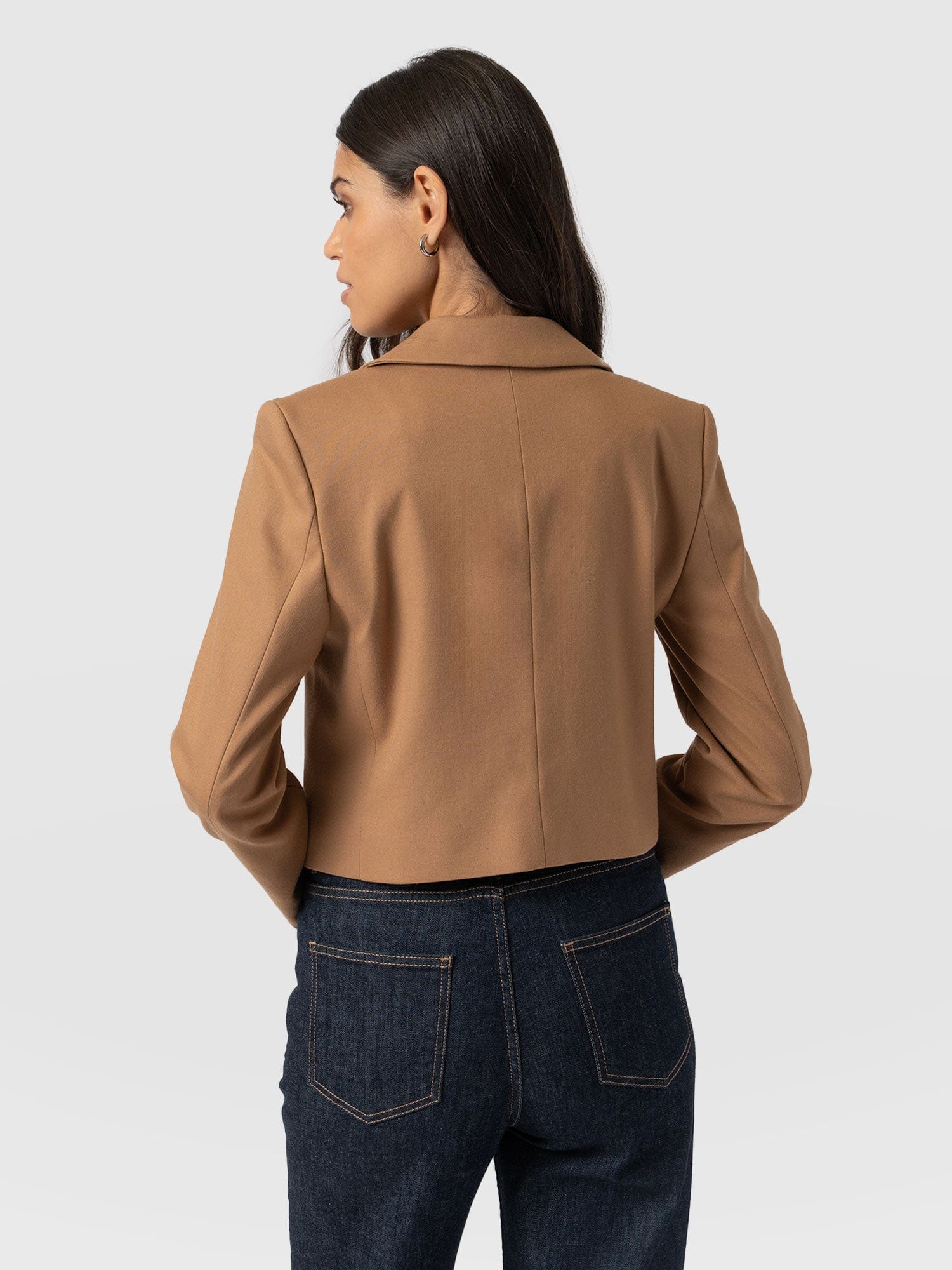 Astrid Crop Blazer - Camel - Image 6