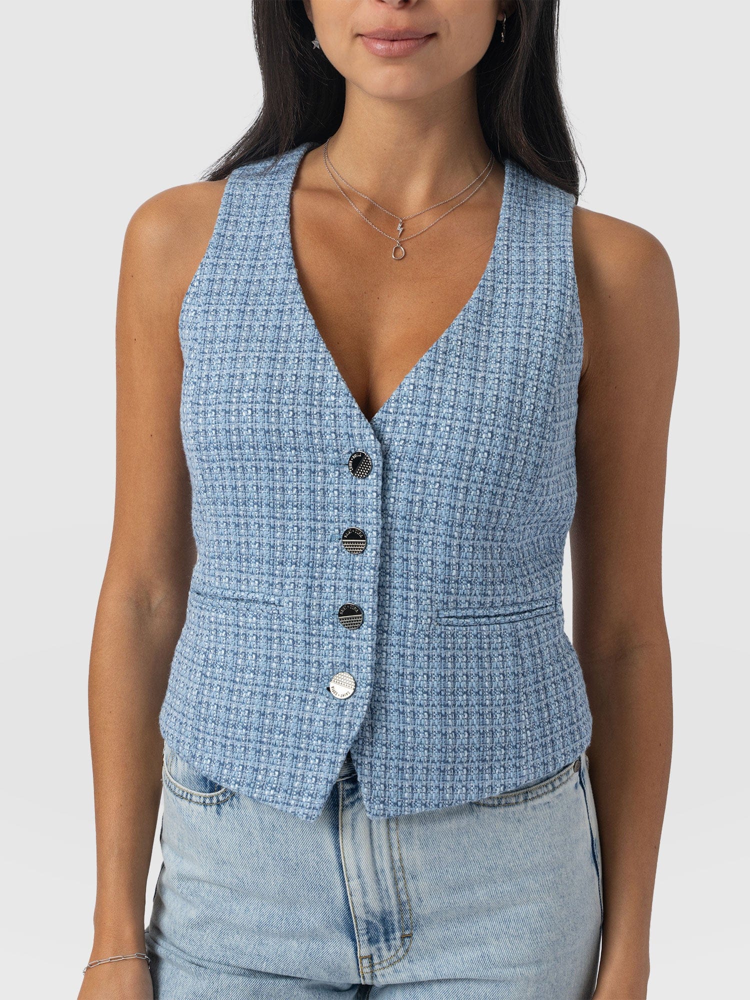Astrid Waistcoat - Pale Blue - Image 3