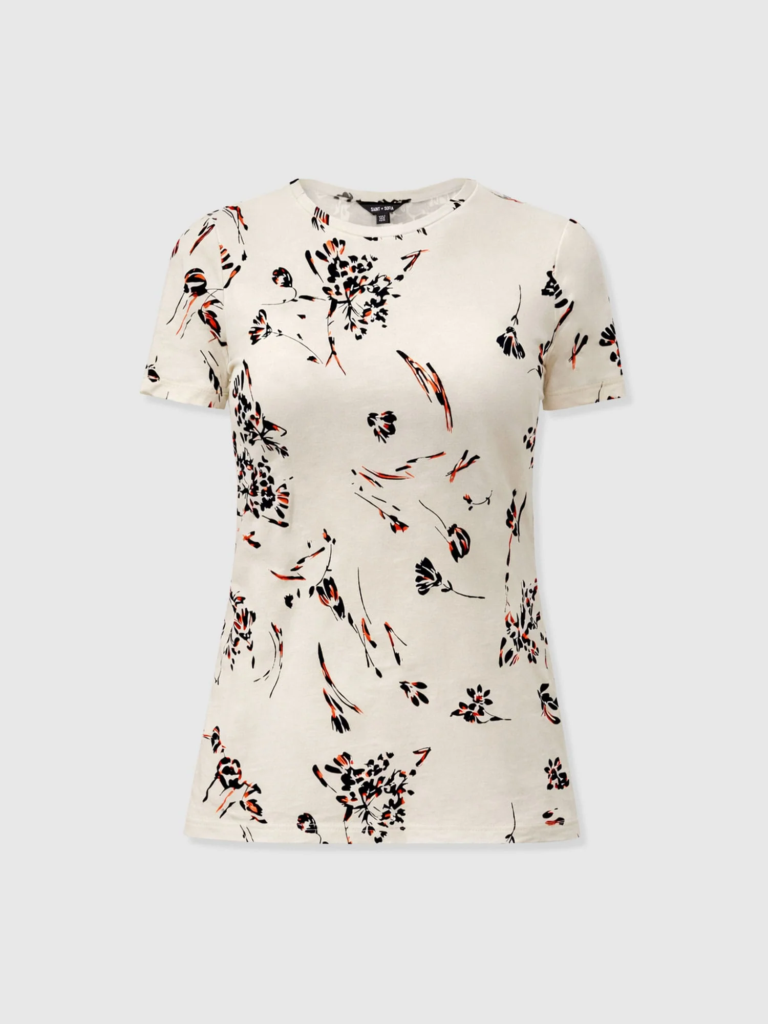 Austen Crew Neck Tee Short Sleeve - White Mist Floral - Image 7