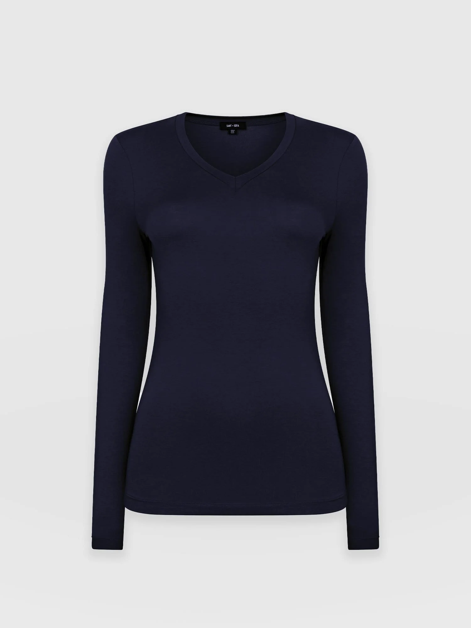 Austen V Neck Tee - Navy - Image 7