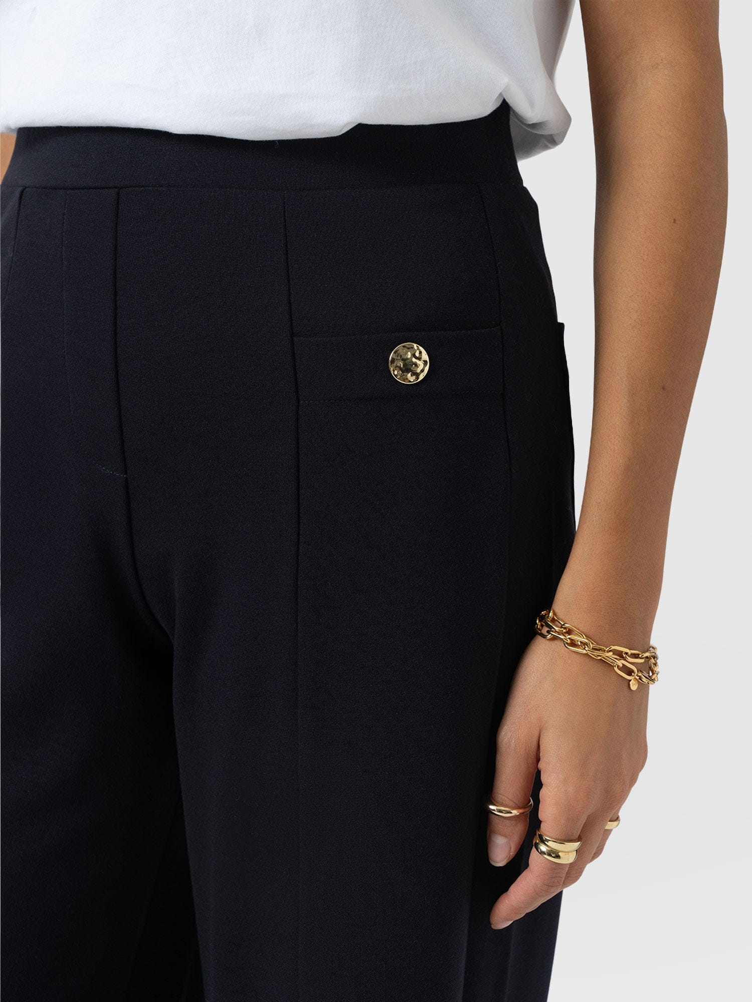 Averie Wide Leg Pant - Navy Molten - Image 5