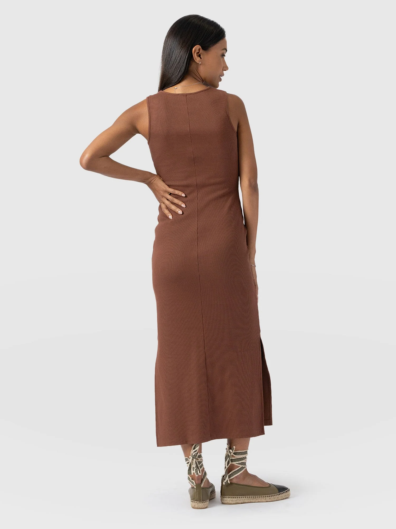 Axel Cut Out Dress - Russet Brown - Image 6