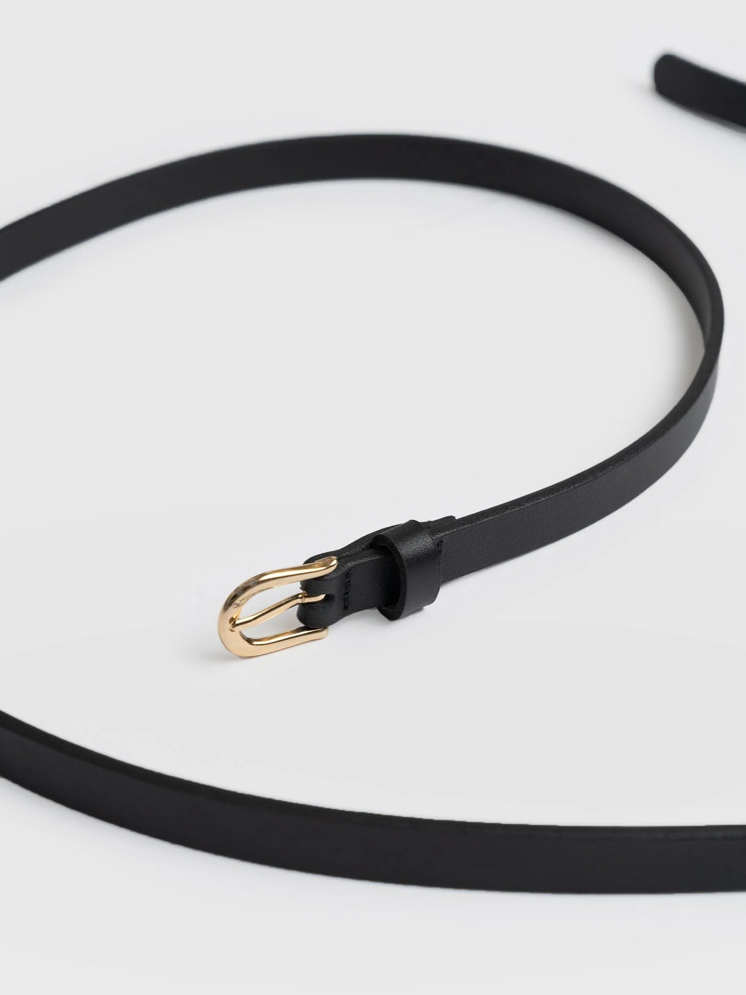Axel Double Skinny Belt - Black - Image 3