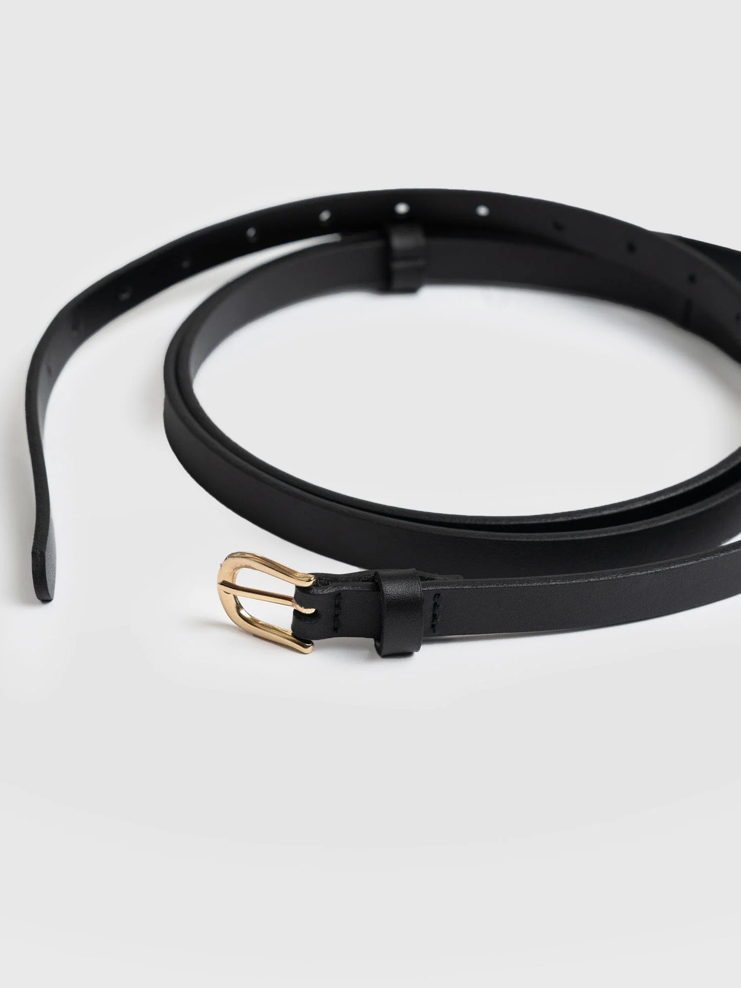 Axel Double Skinny Belt - Black - Image 4