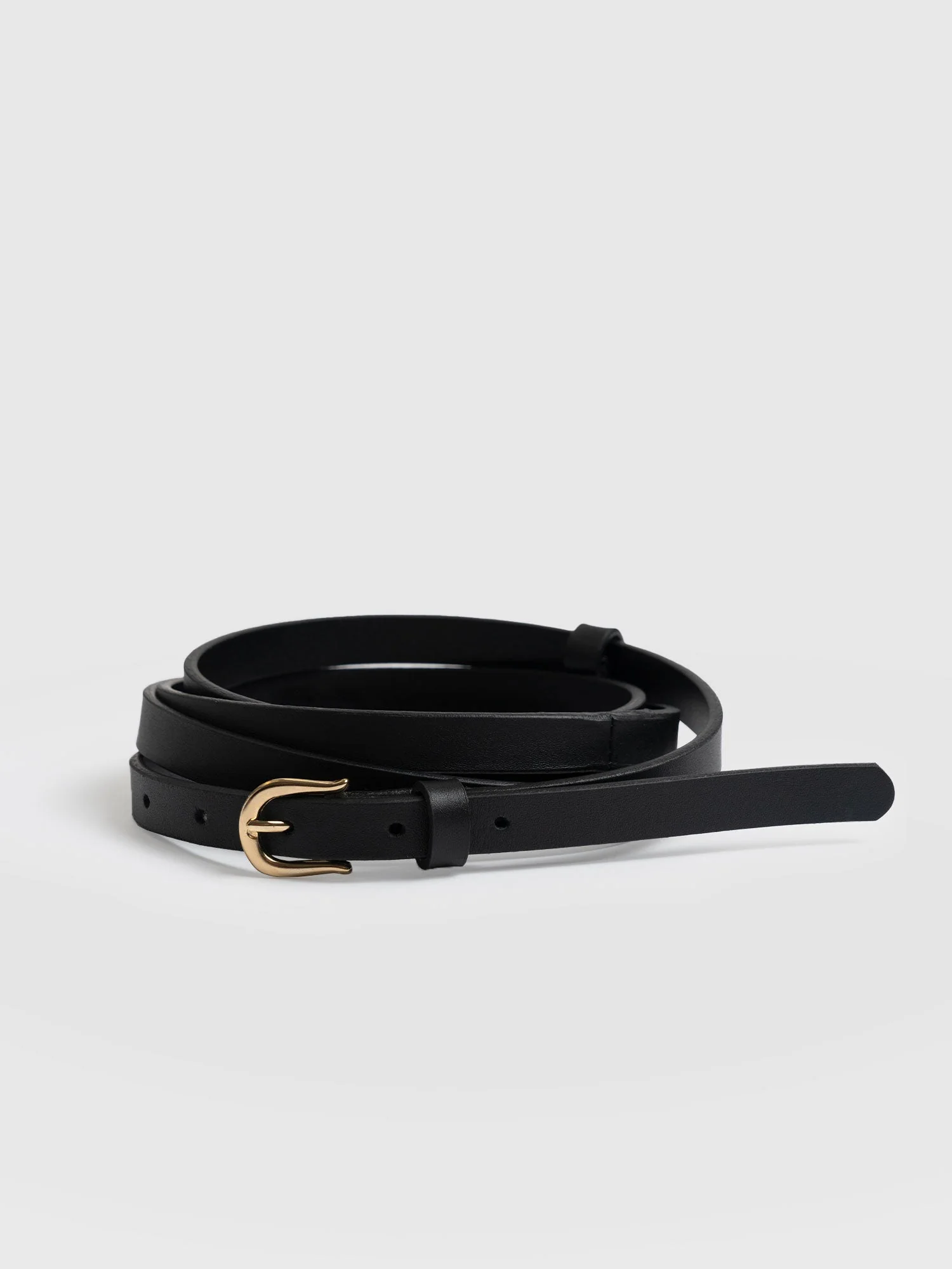 Axel Double Skinny Belt - Black - Image 7