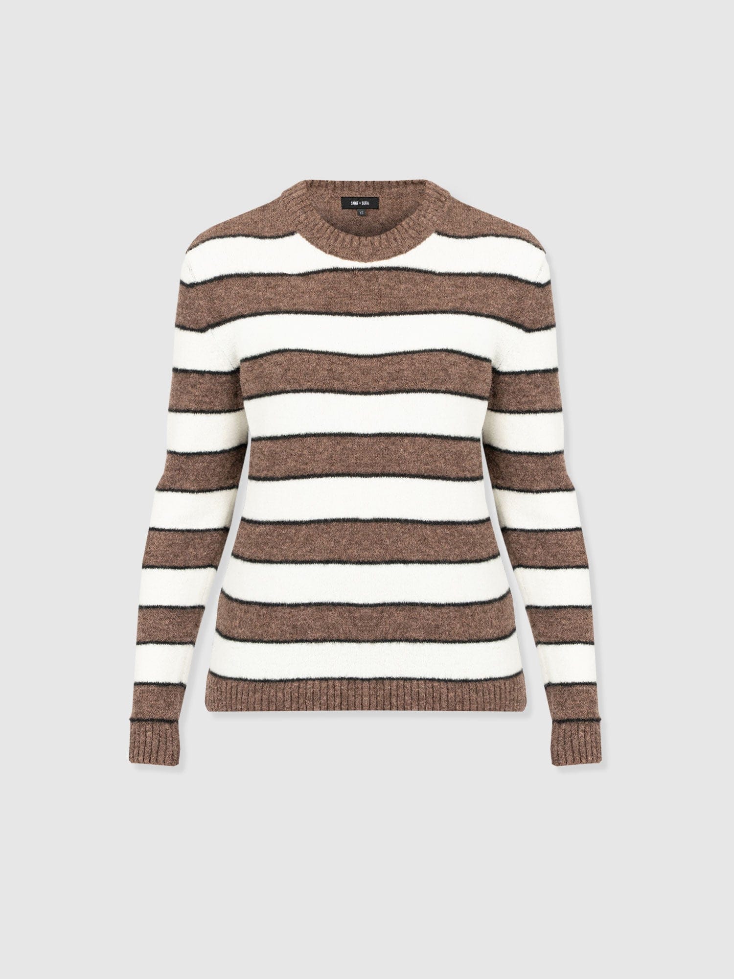 Azura Knit Jumper - Brown Stripe - Image 7