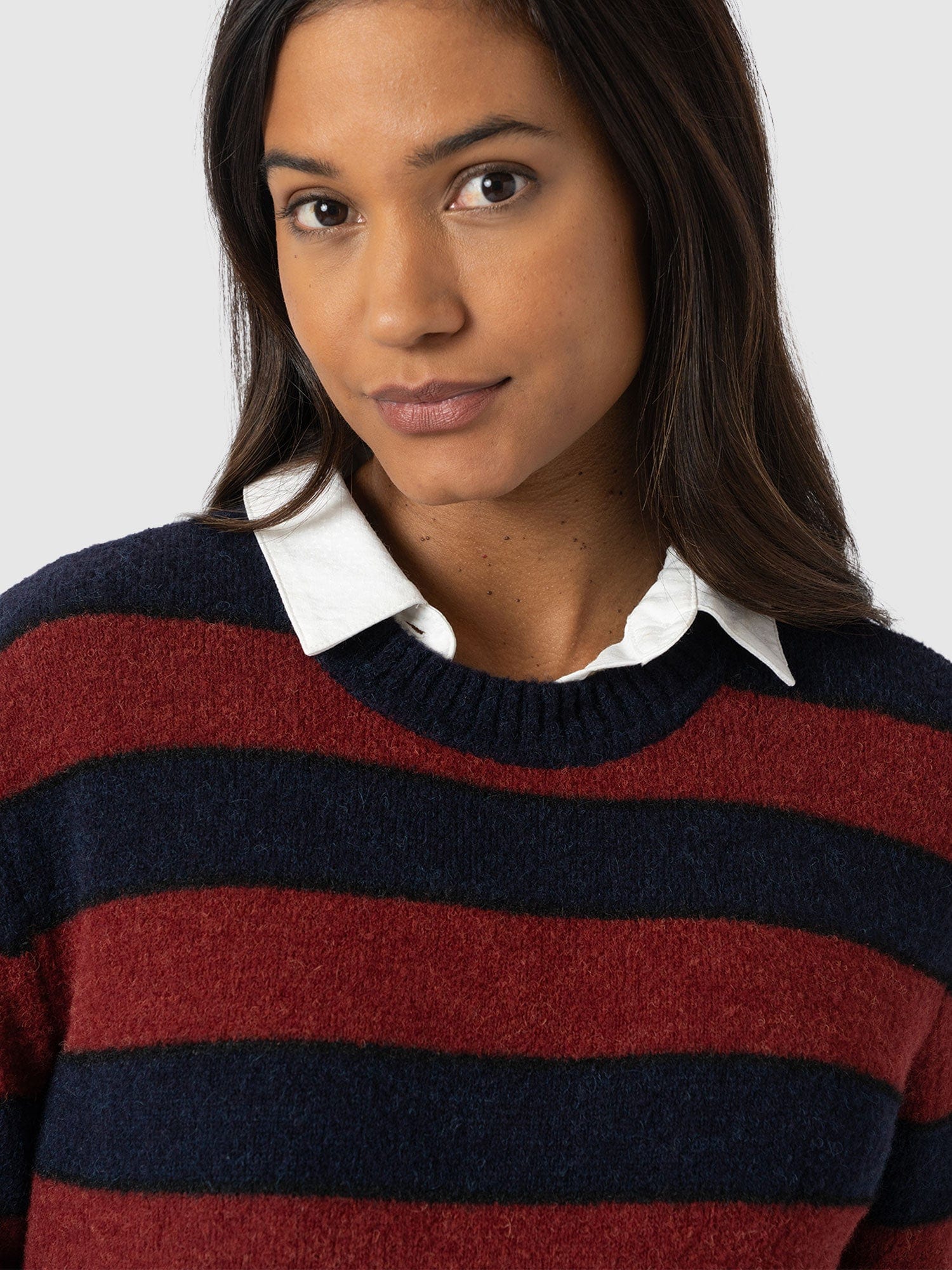 Azura Knit Jumper - Red/Navy - Image 4