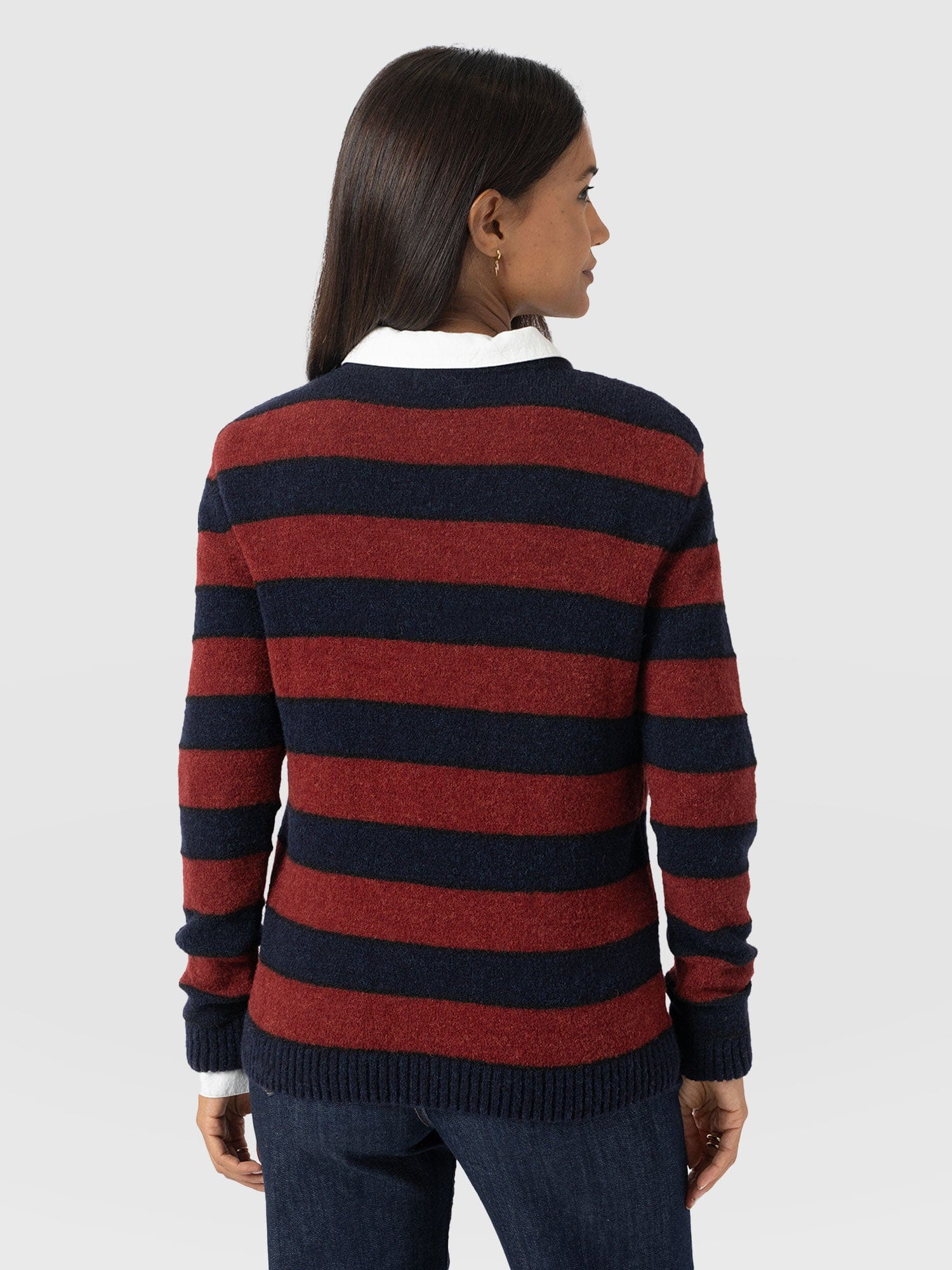 Azura Knit Jumper - Red/Navy - Image 6