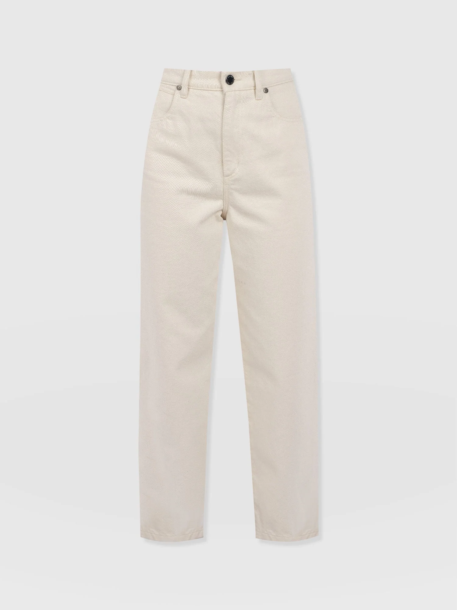 Barrel Leg Jean - Cream - Image 7