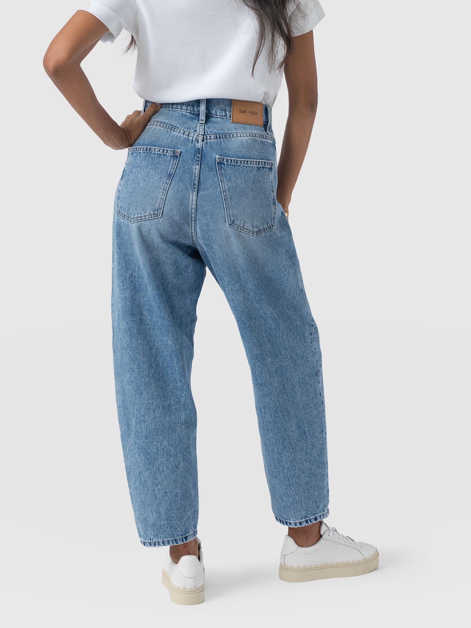 Barrel Leg Jean - Light Blue - Image 6