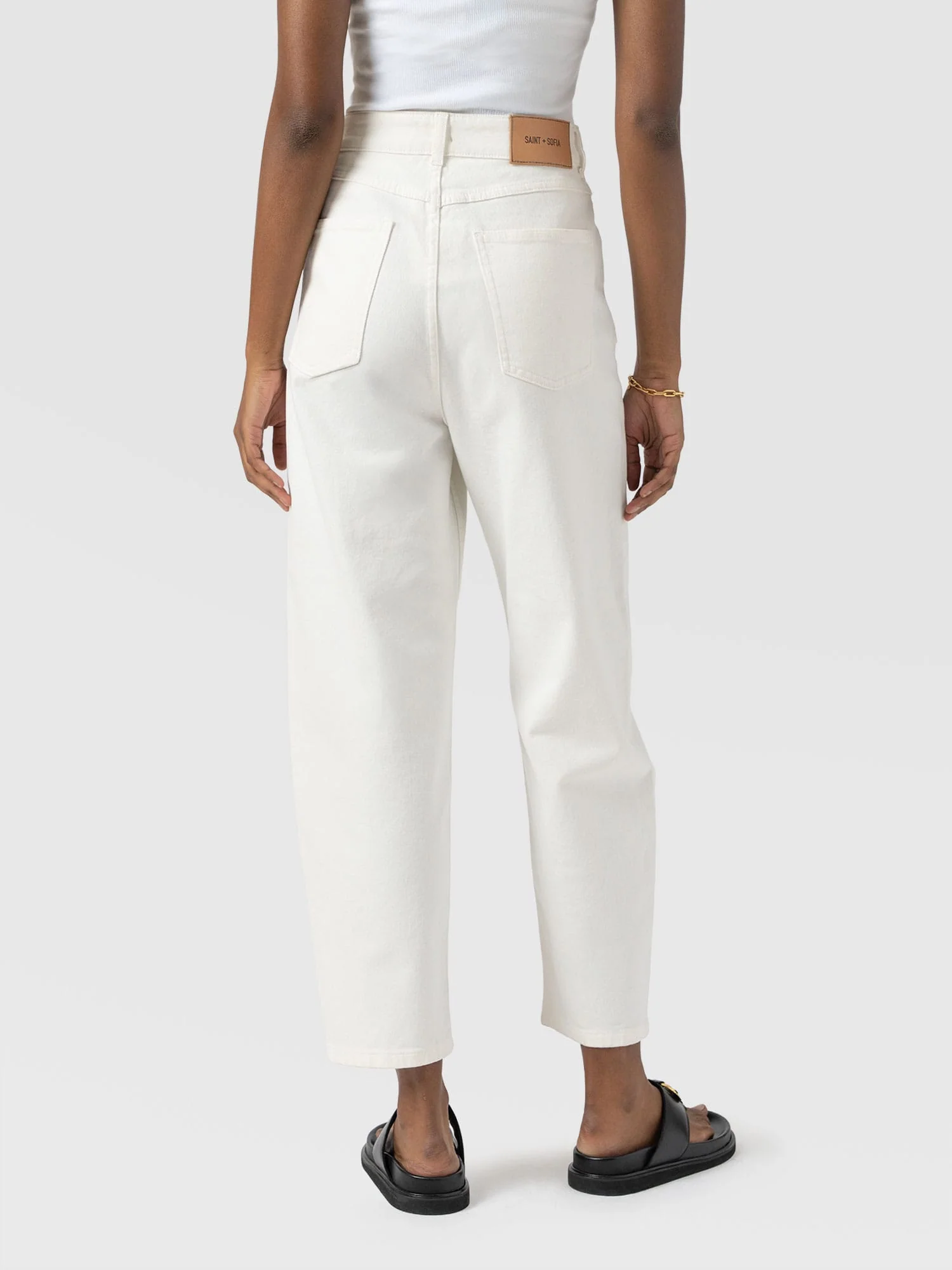 Barrel Leg Jean - White - Image 6