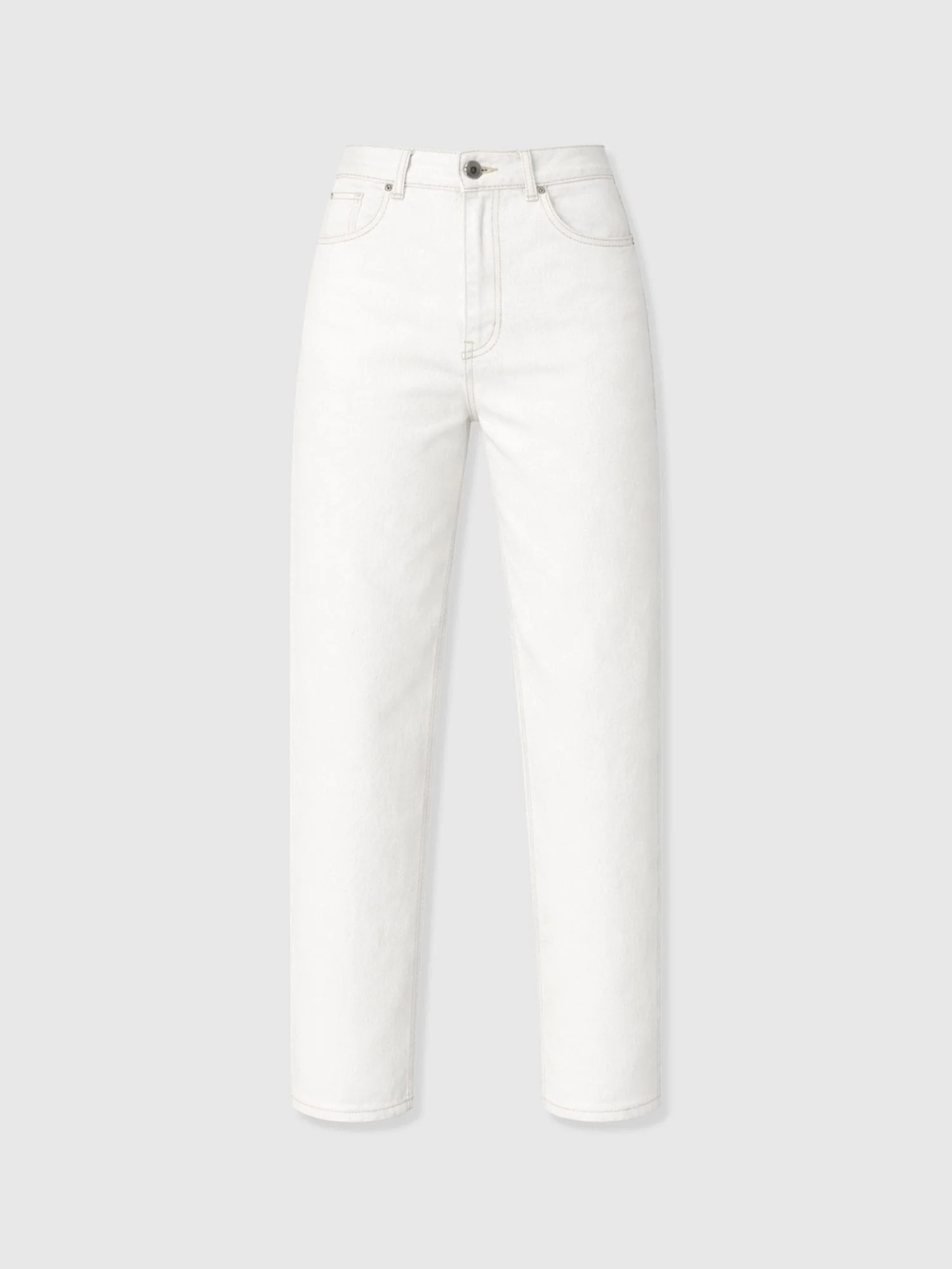 Barrel Leg Jean - White - Image 7