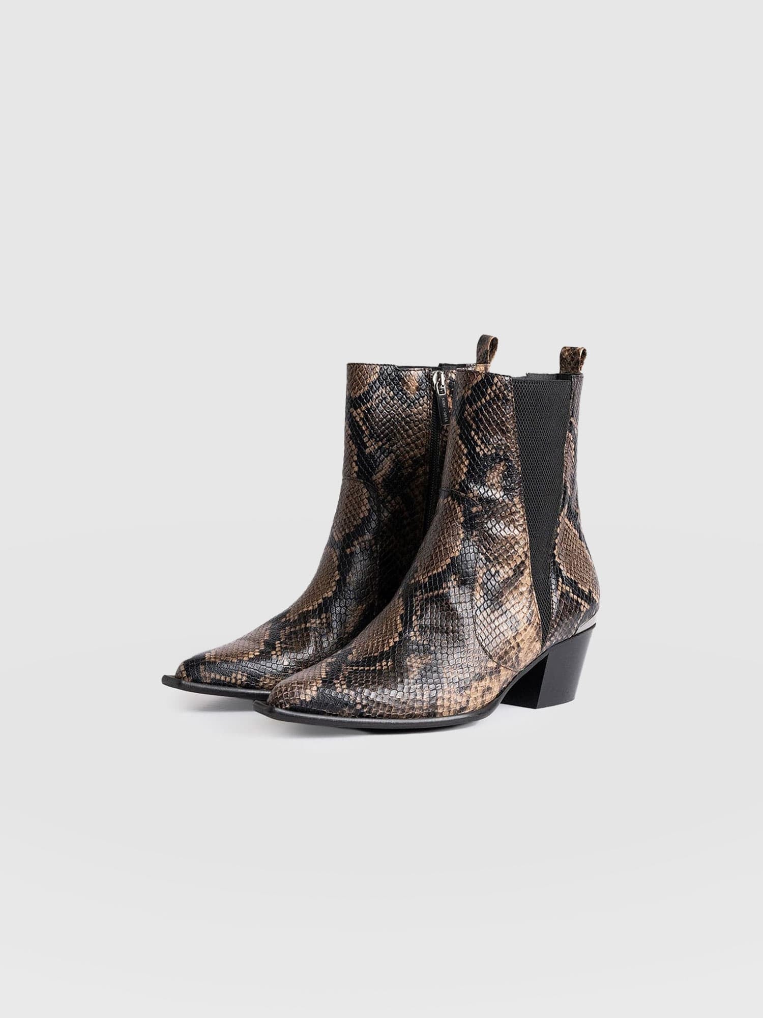 Billie Snake Boot - Taupe - Image 3