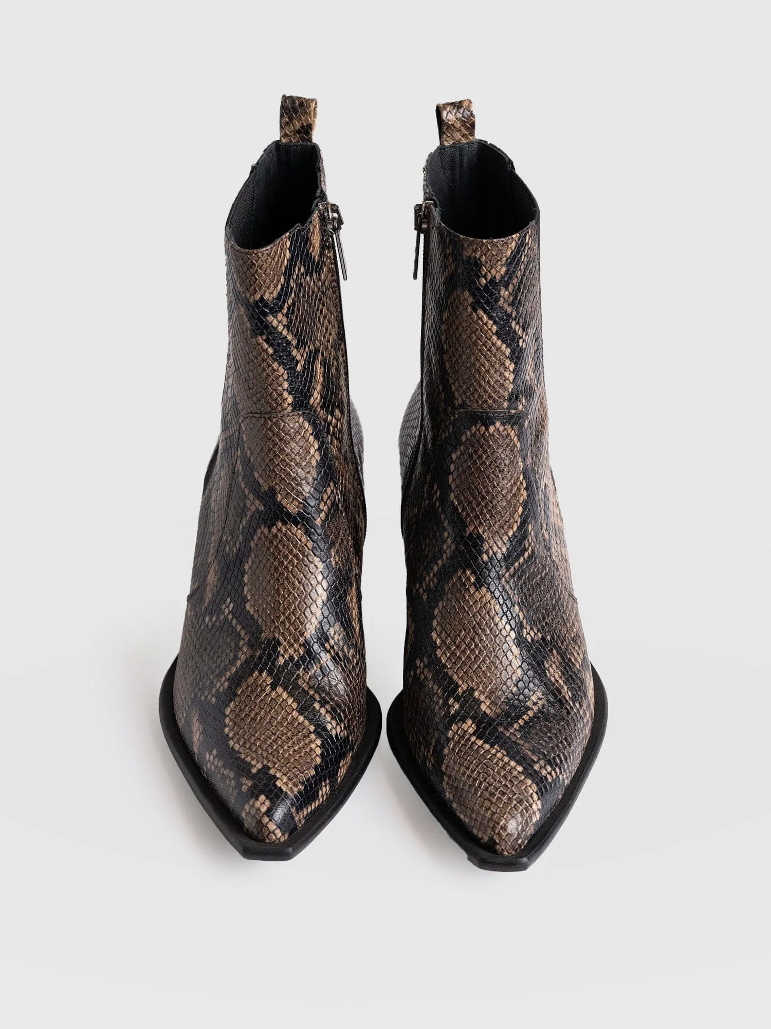 Billie Snake Boot - Taupe - Image 4