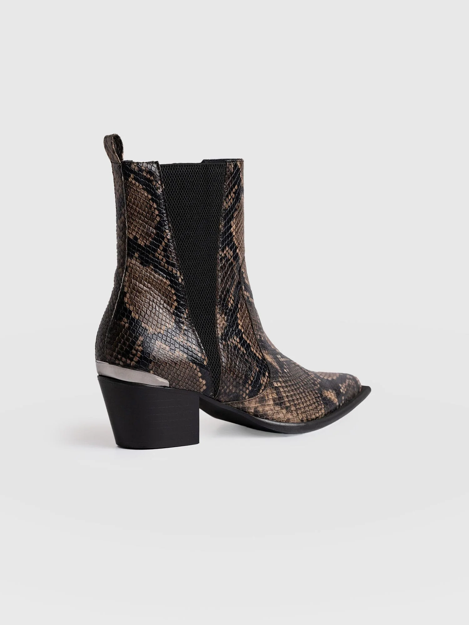 Billie Snake Boot - Taupe - Image 5