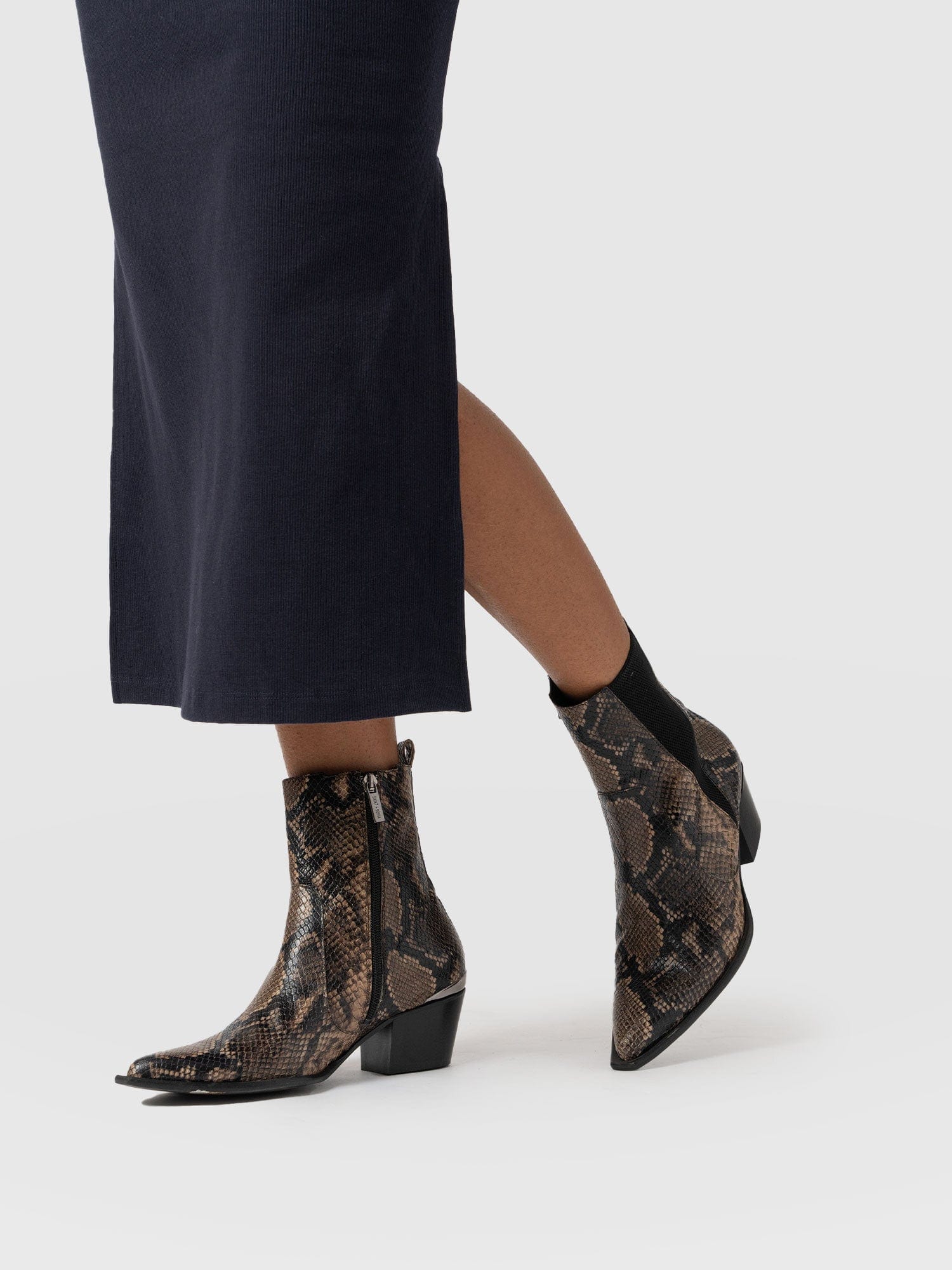 Billie Snake Boot - Taupe - Image 6