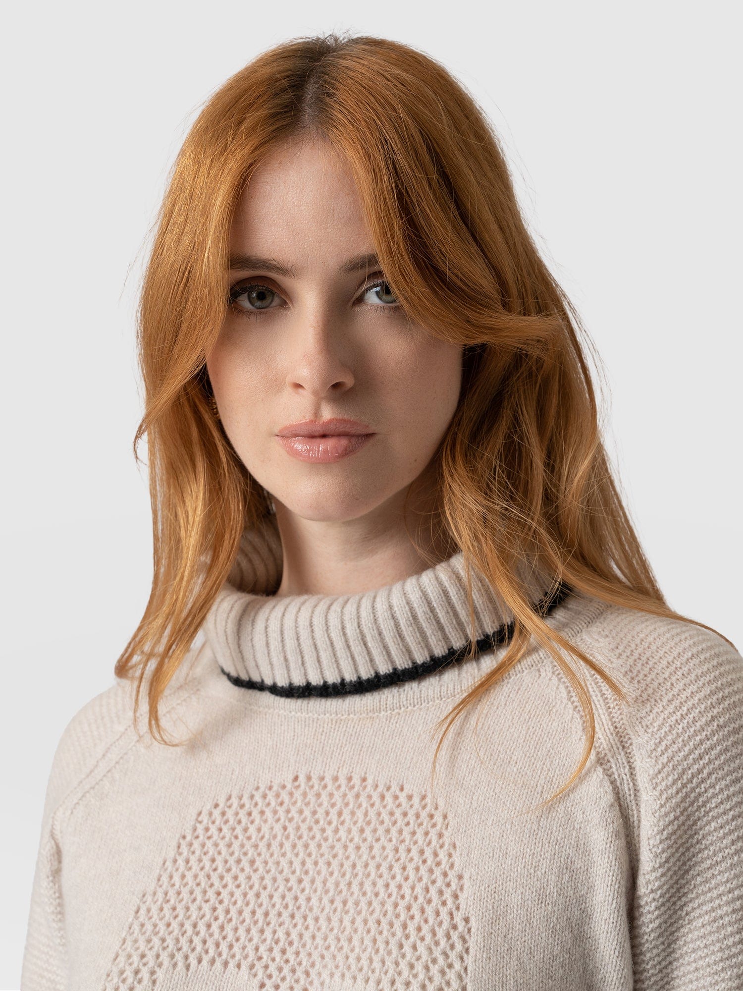 Blake Cashmere Skull Jumper - Cream - Image 5