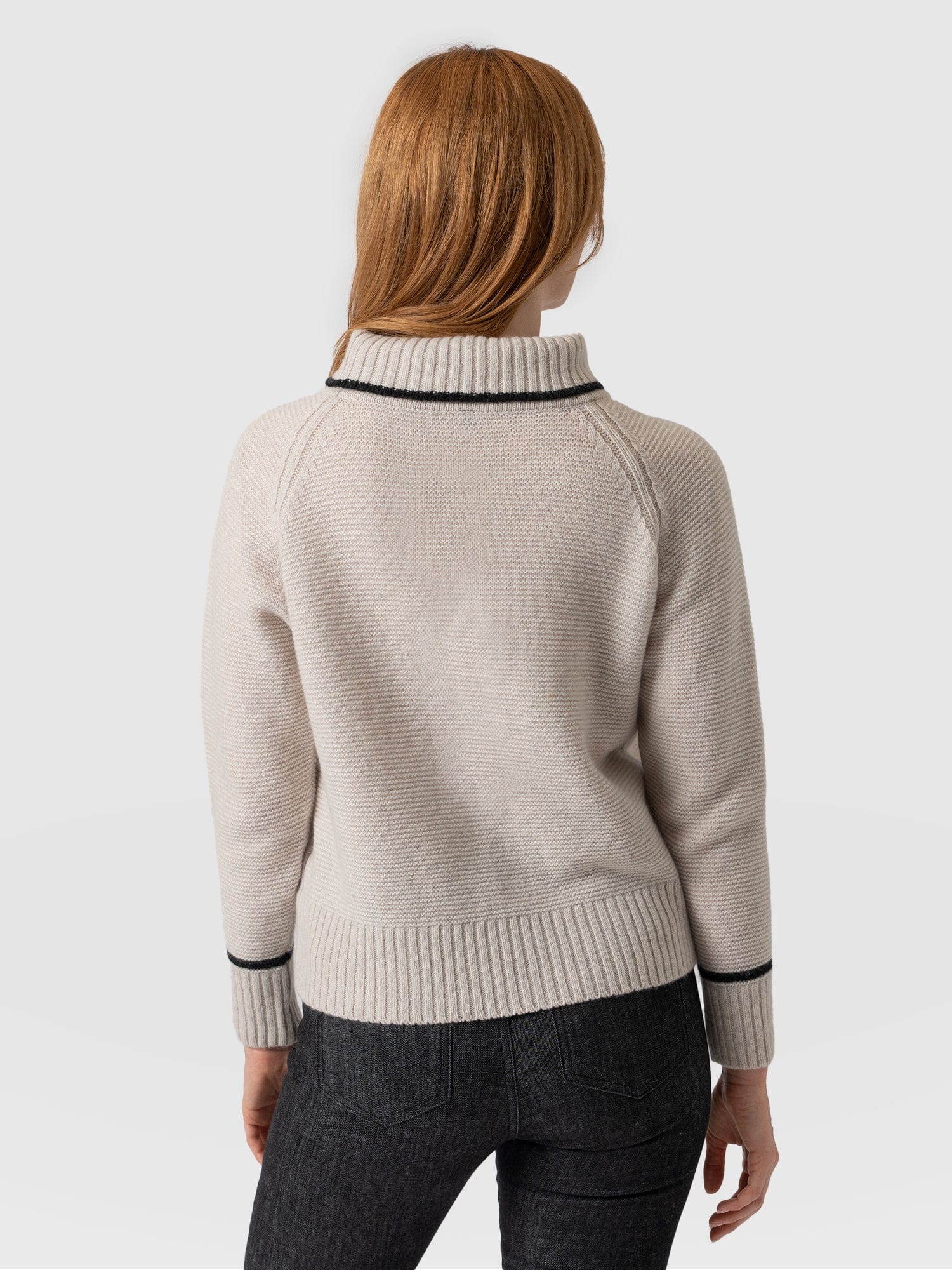 Blake Cashmere Skull Jumper - Cream - Image 6