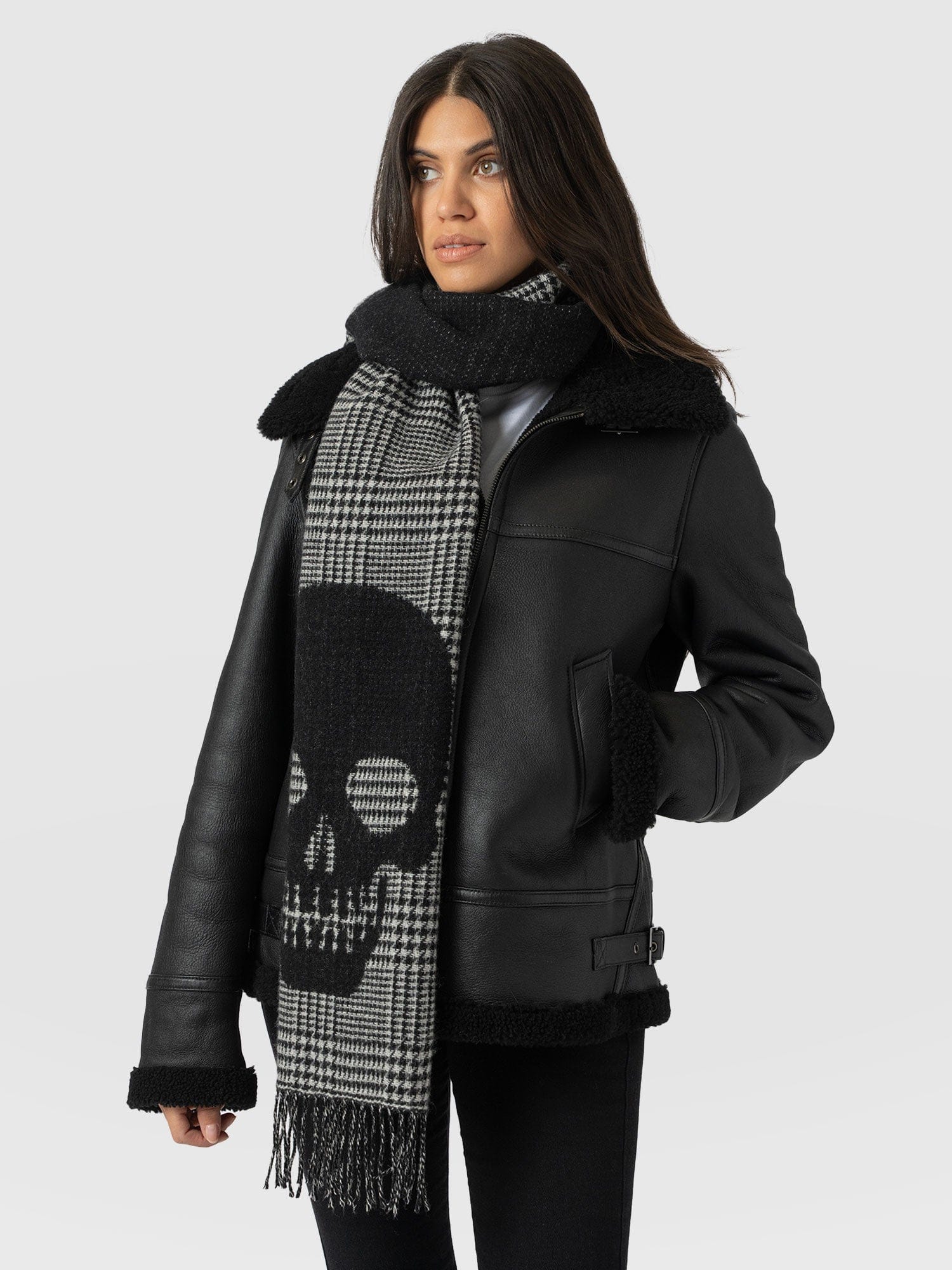 Blake Skull Scarf - Black - Image 3